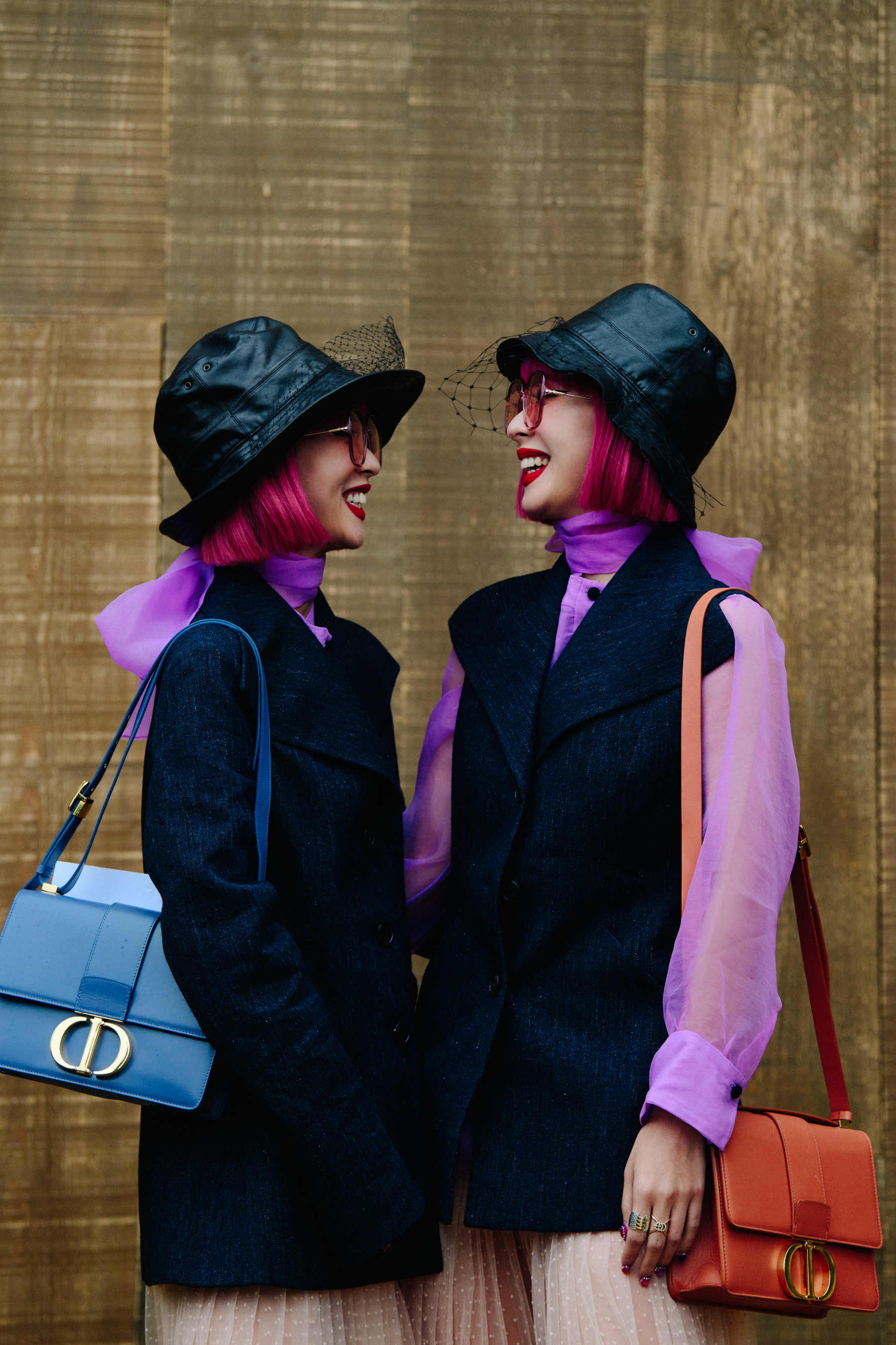 Twins wearing Christian Dior