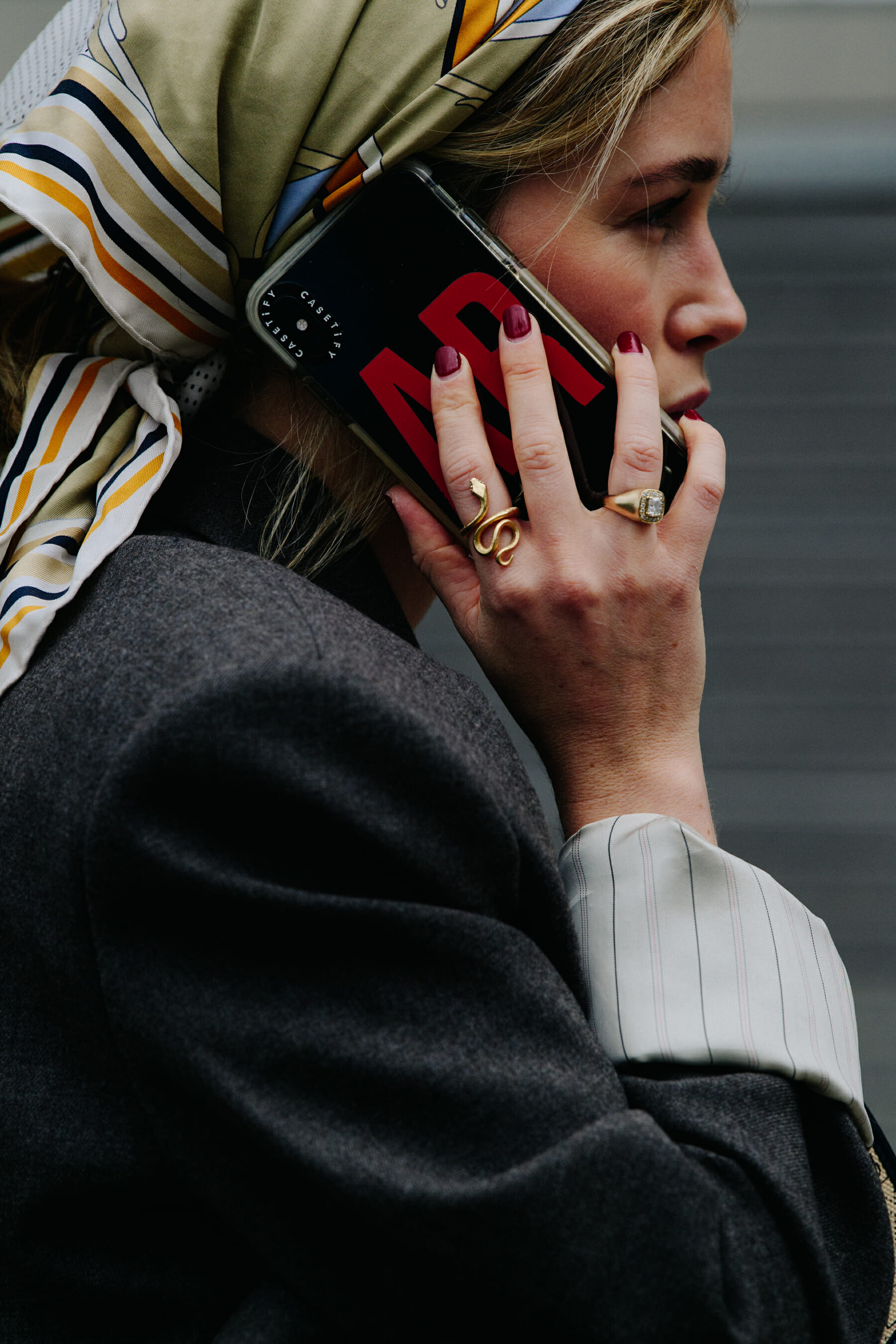 Woman wearing headscarf
