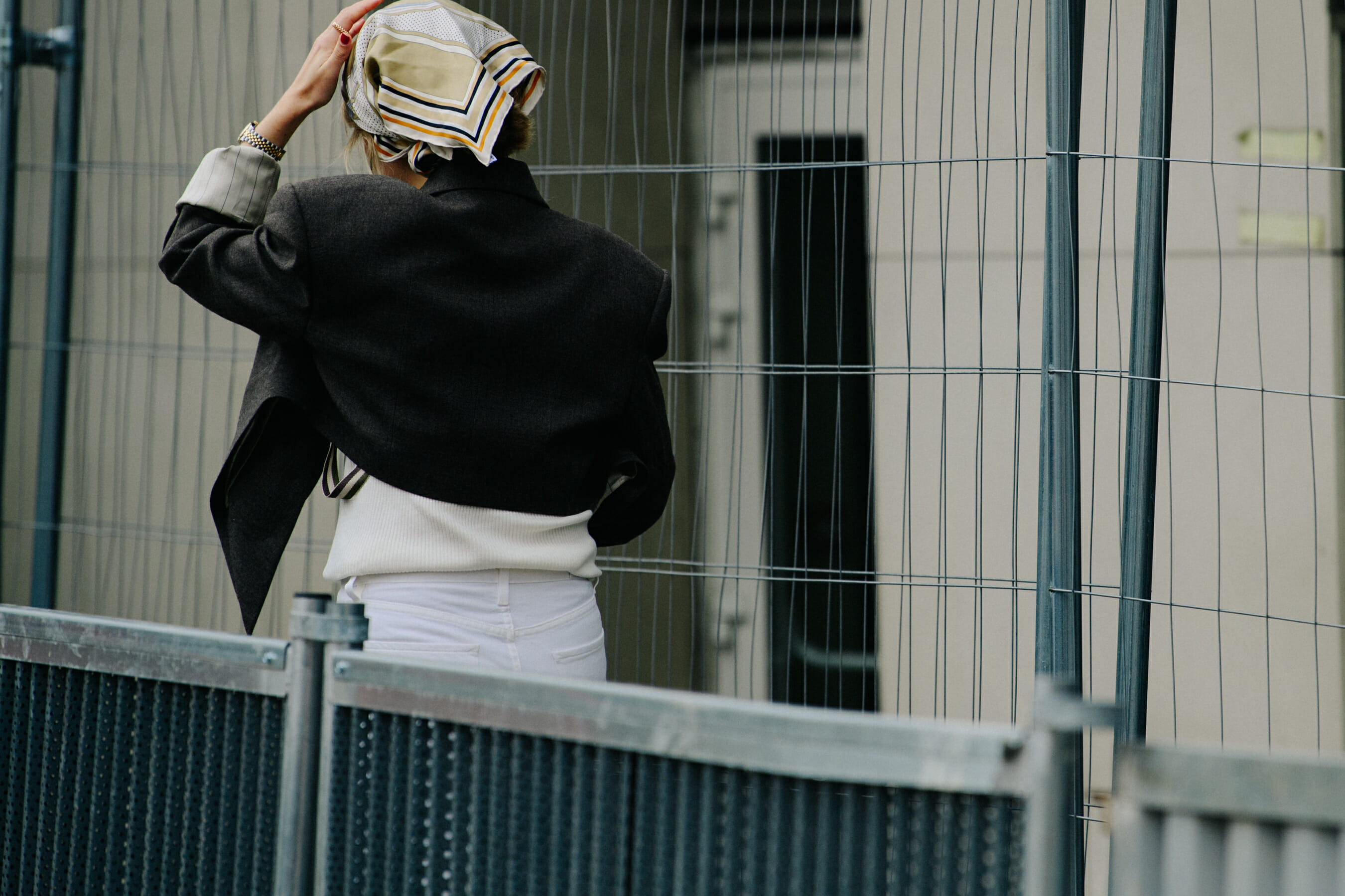 Woman wearing headscarf