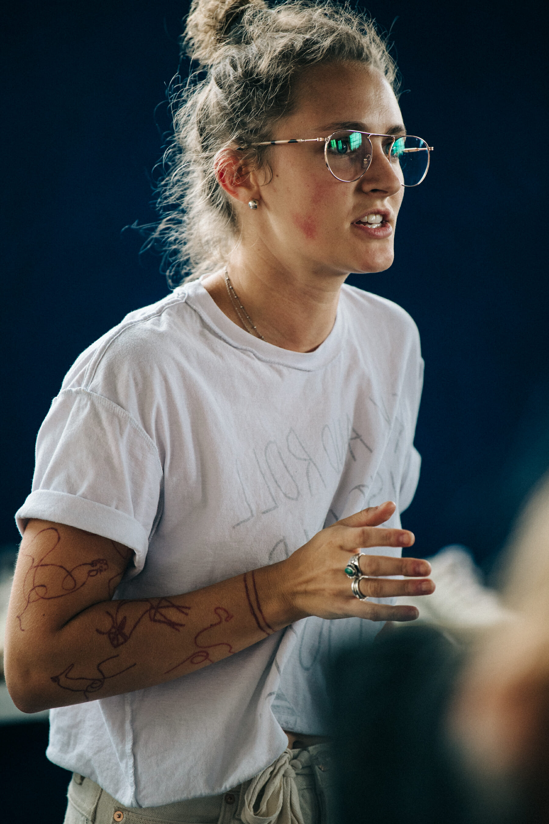 Backstage at Billy Reid show 2019