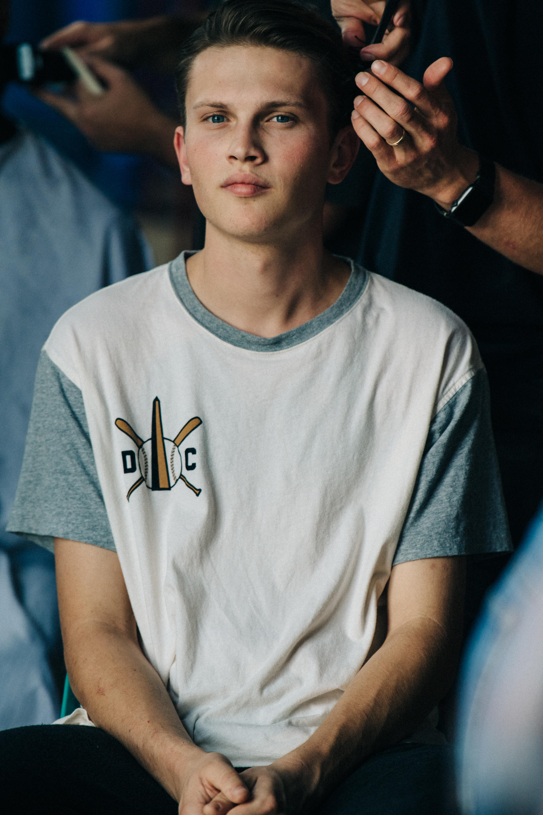 Backstage at Billy Reid show 2019