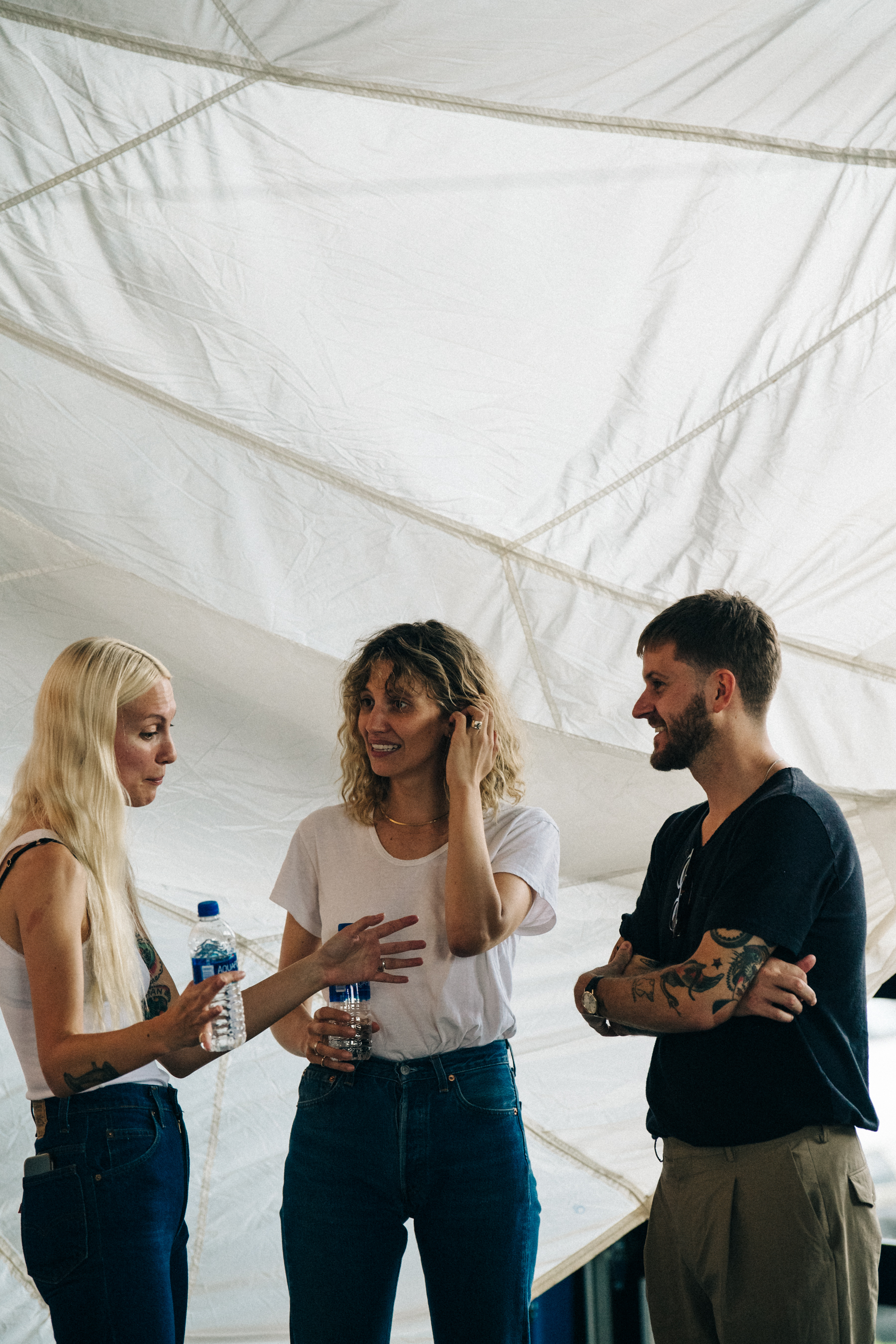 Backstage at Billy Reid show 2019