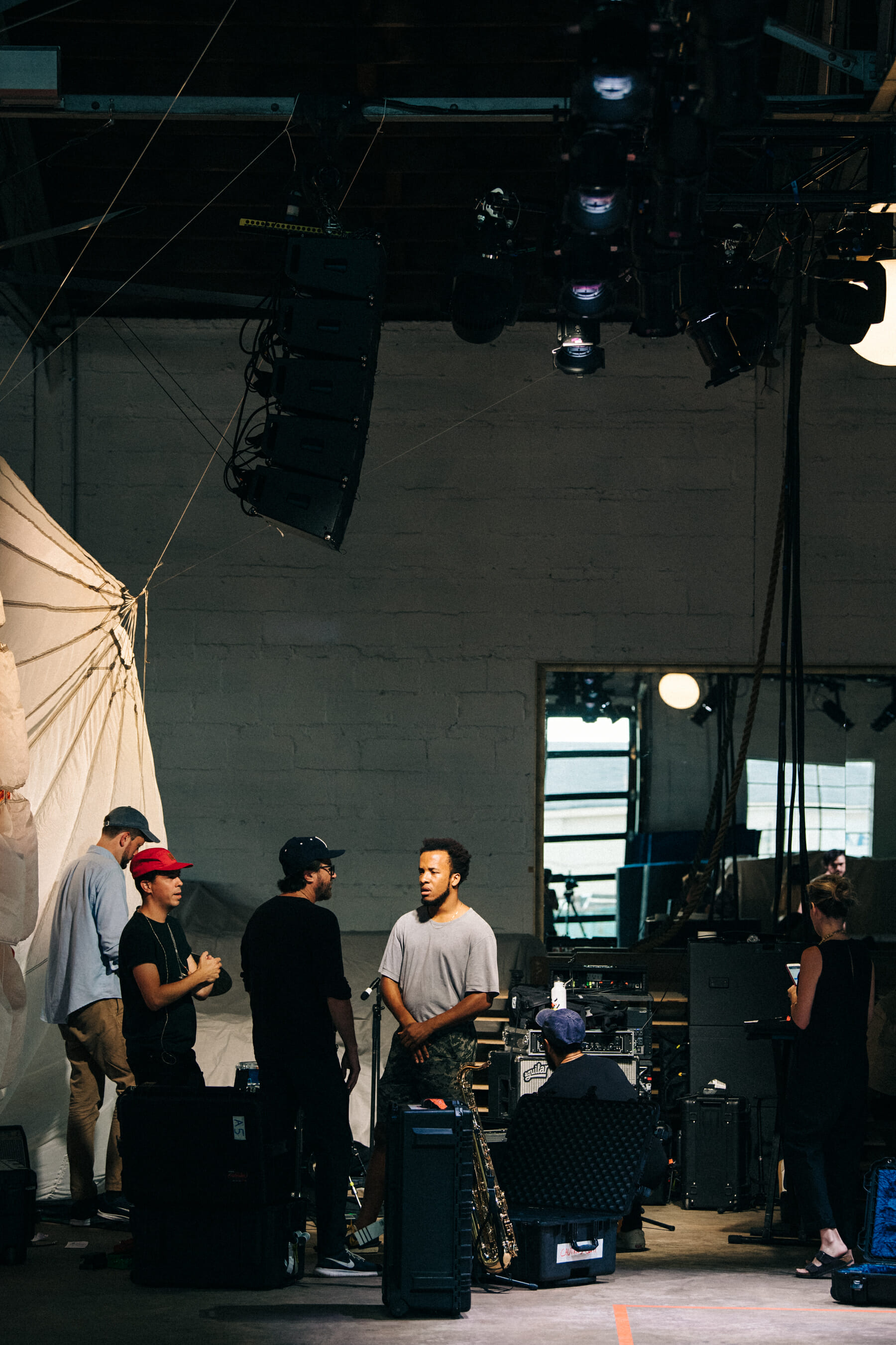 Backstage at Billy Reid show 2019