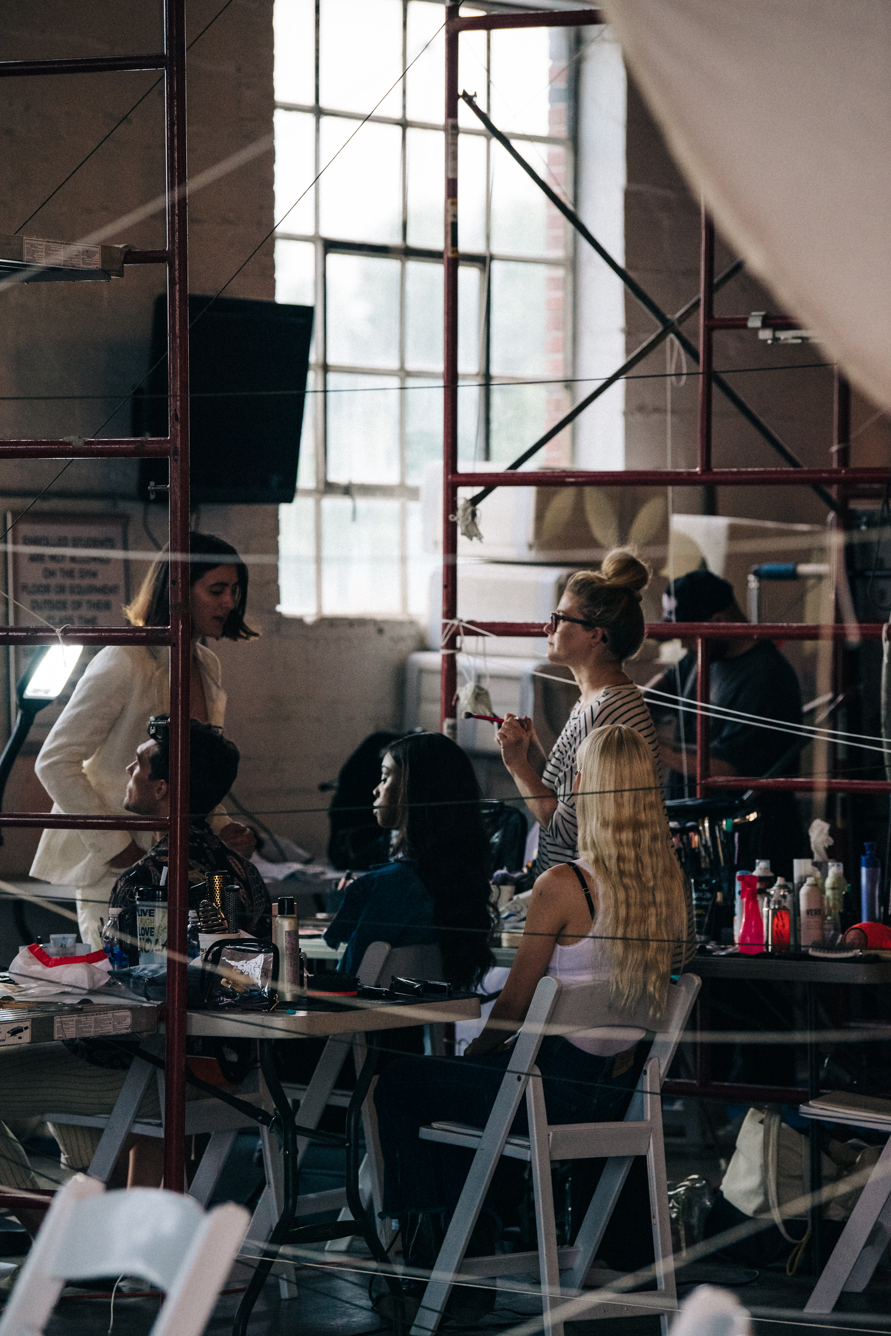 Backstage at Billy Reid show 2019