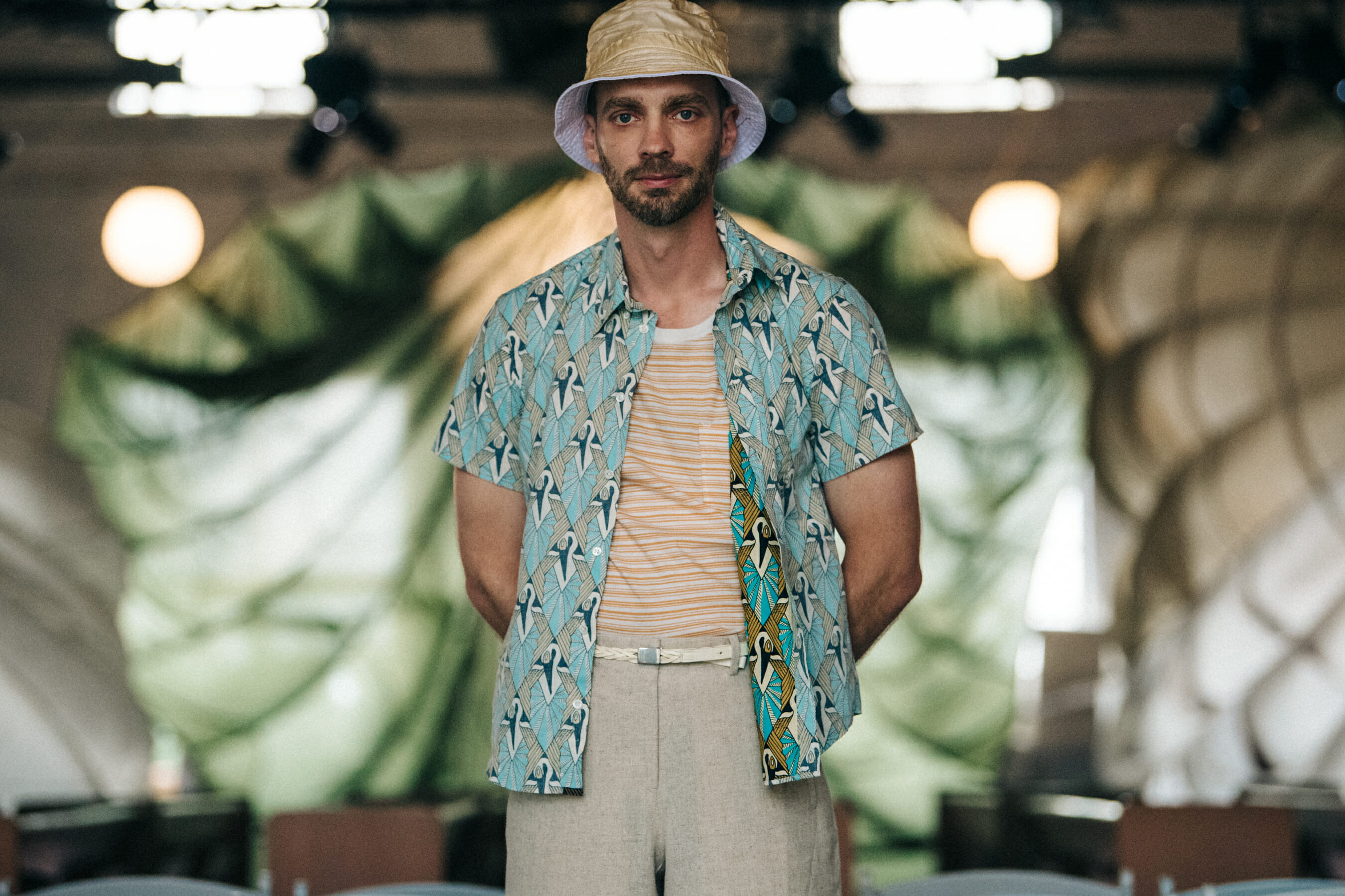 Backstage at Billy Reid show 2019