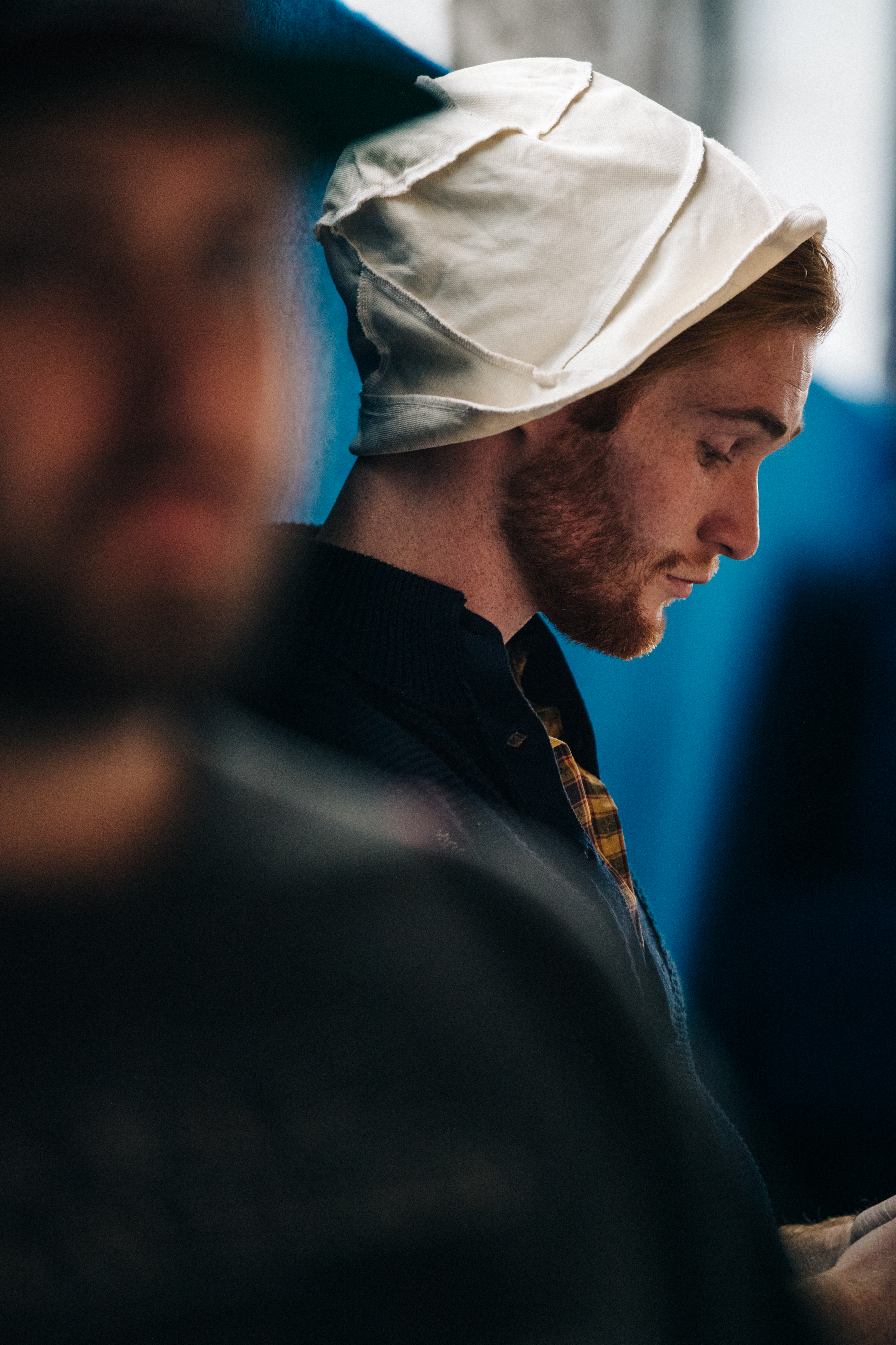 Backstage at Billy Reid show 2019