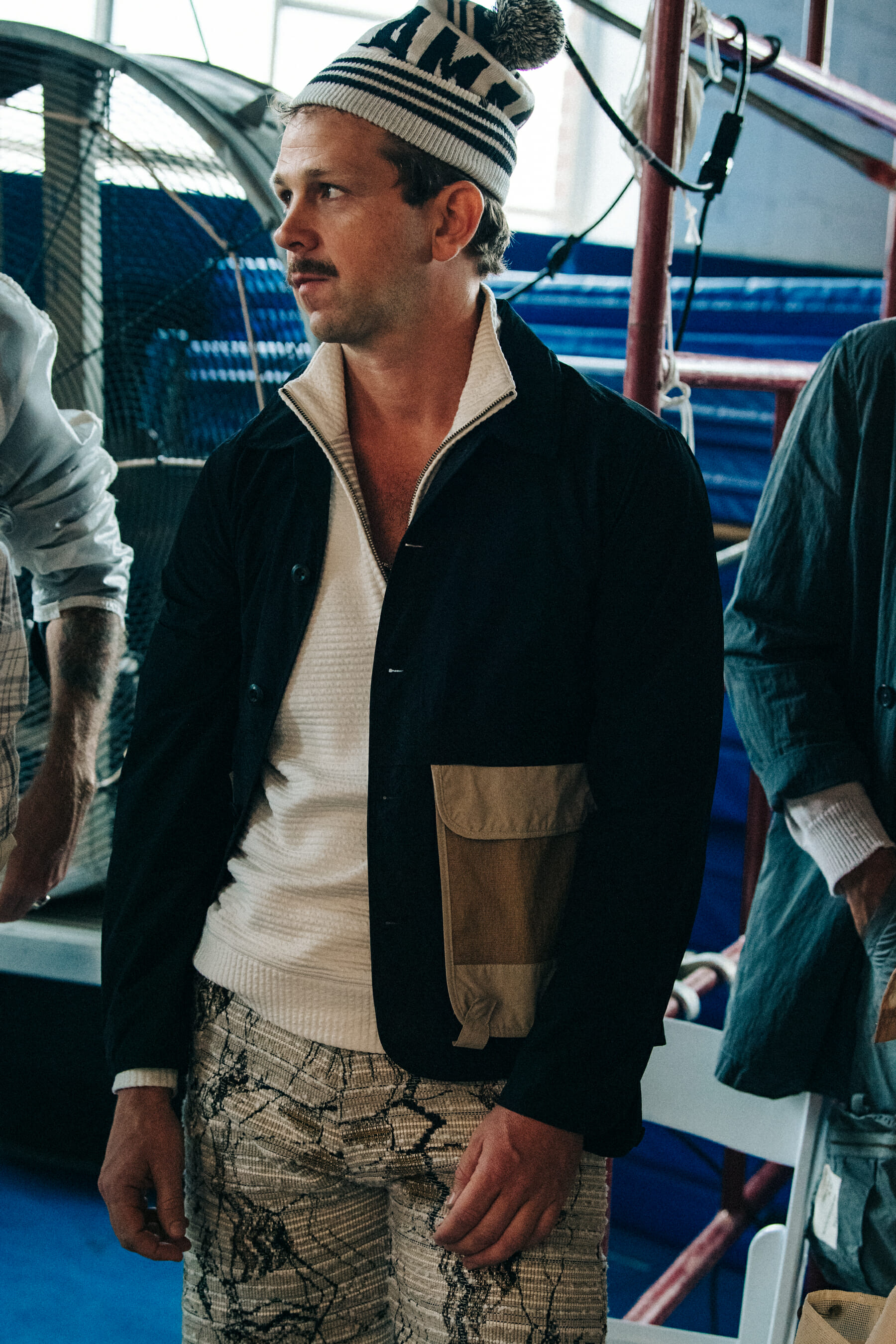Backstage at Billy Reid show 2019