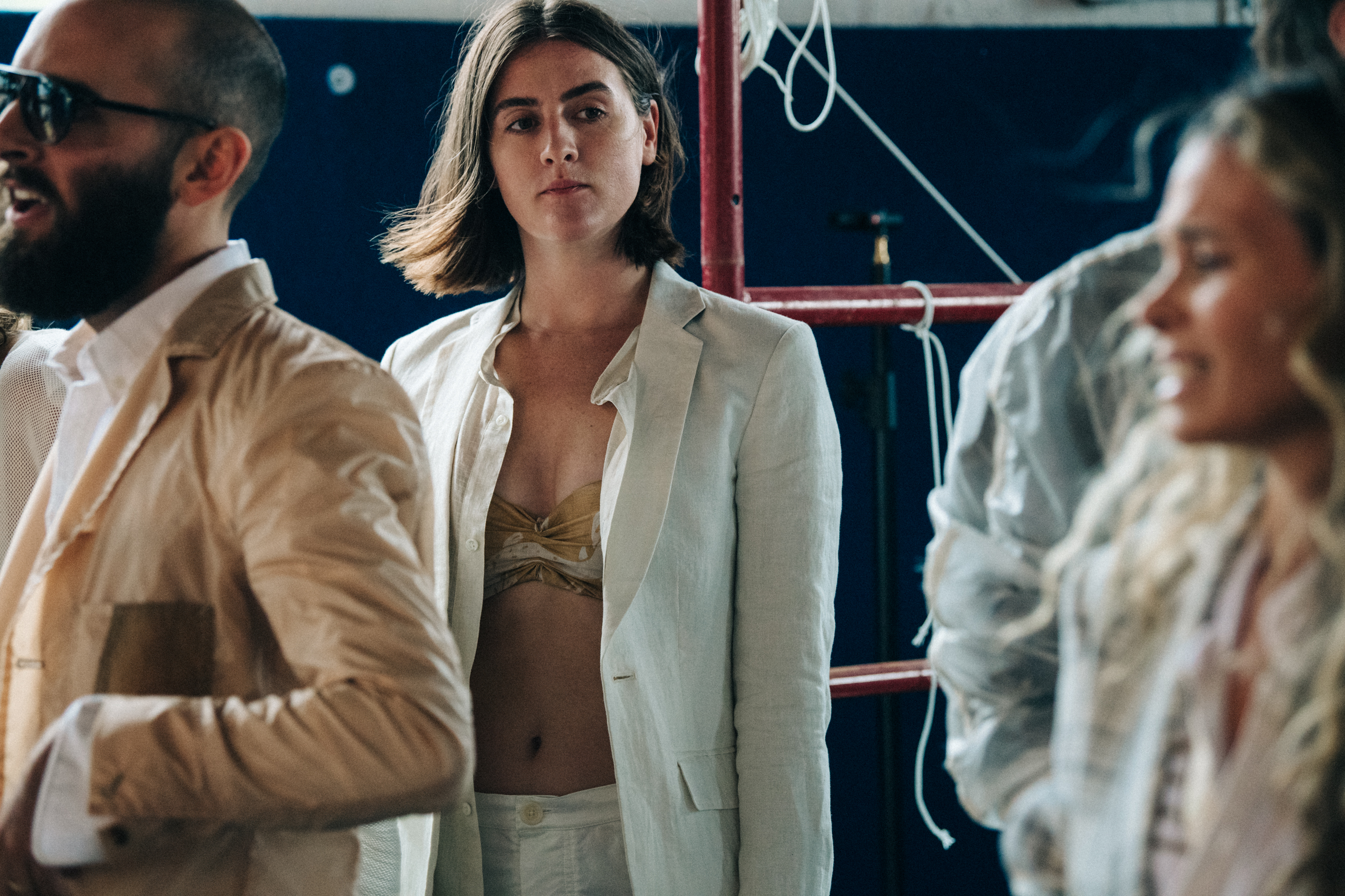 Backstage at Billy Reid show 2019
