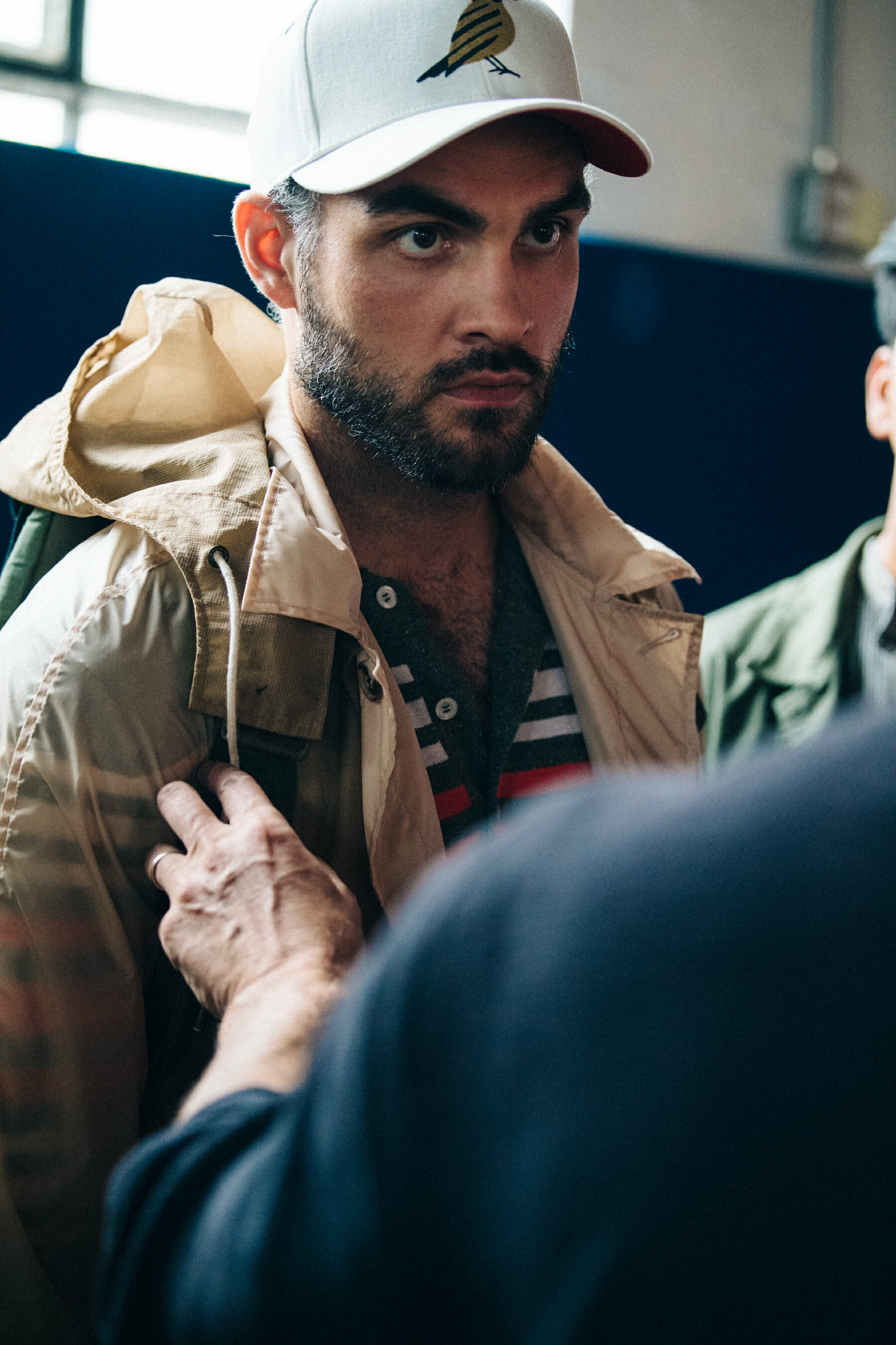 Backstage at Billy Reid show 2019