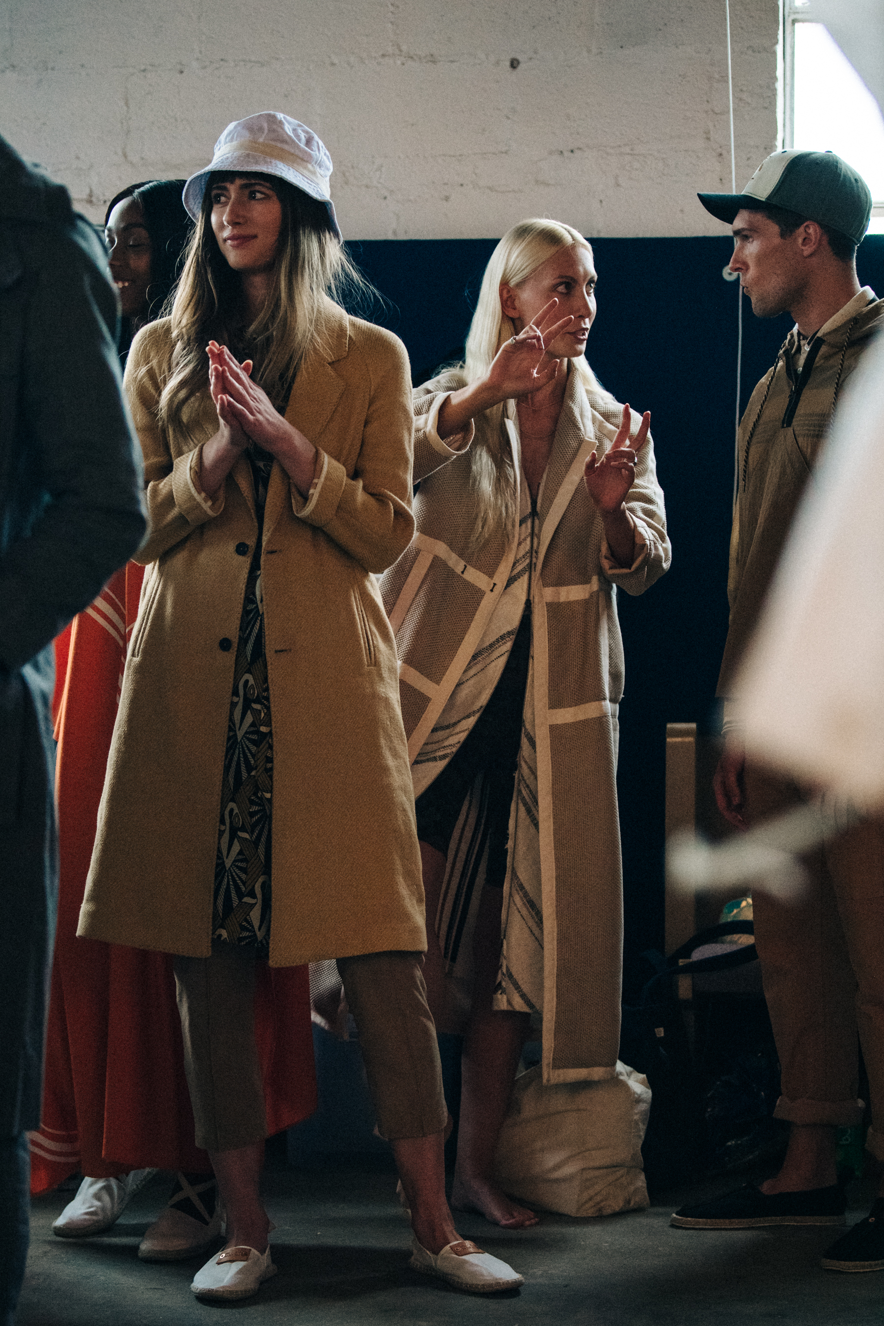 Backstage at Billy Reid show 2019