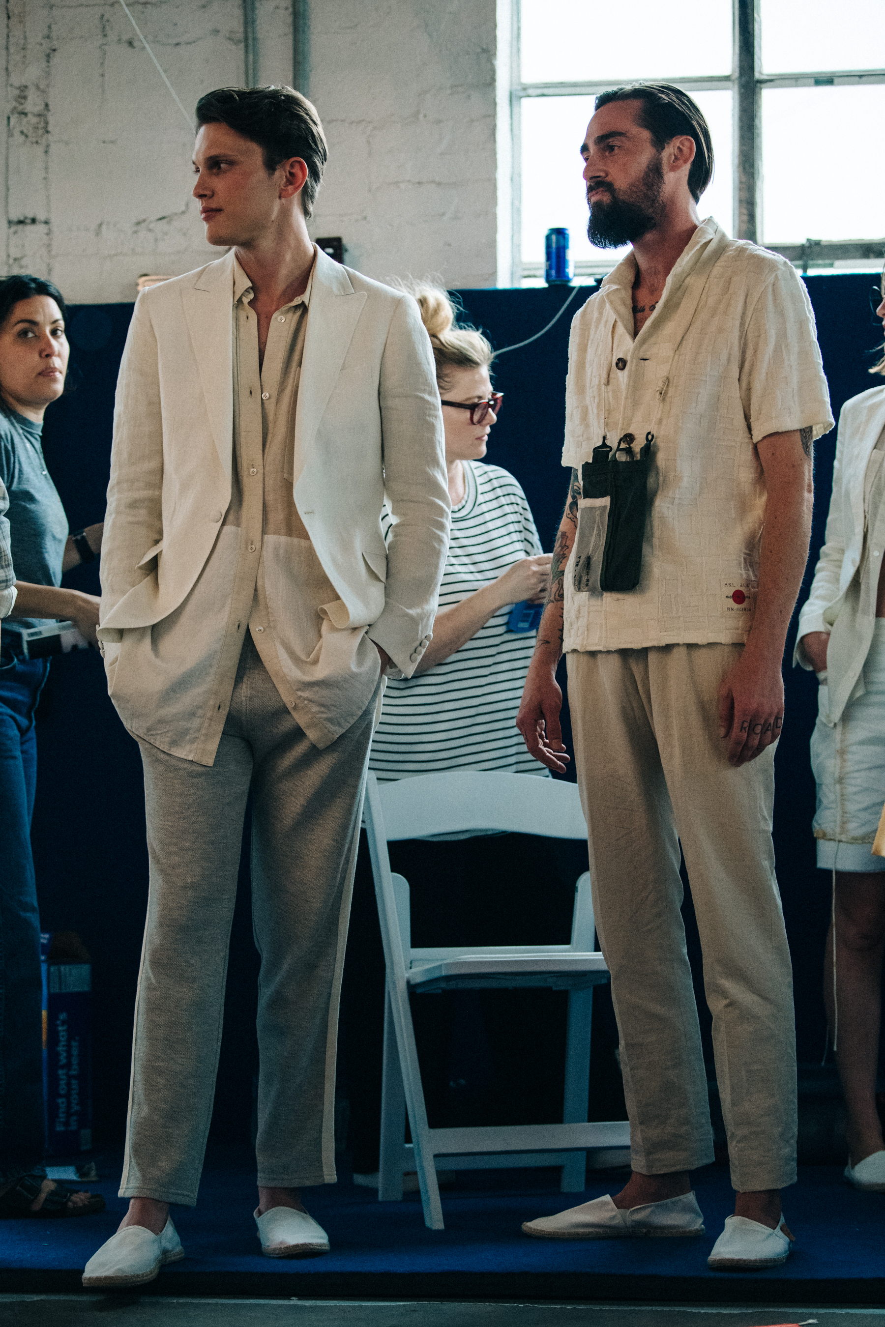 Backstage at Billy Reid show 2019