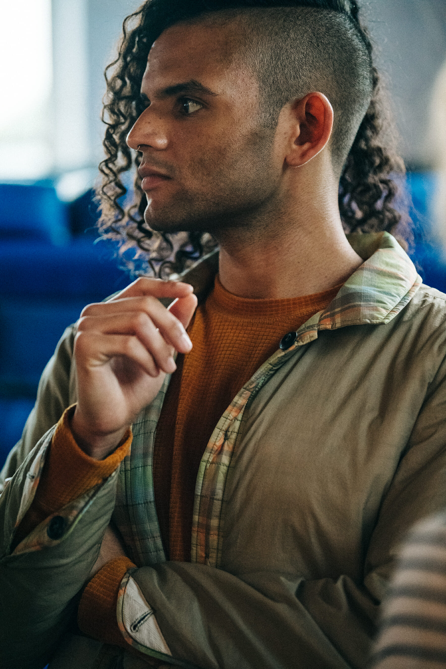 Backstage at Billy Reid show 2019