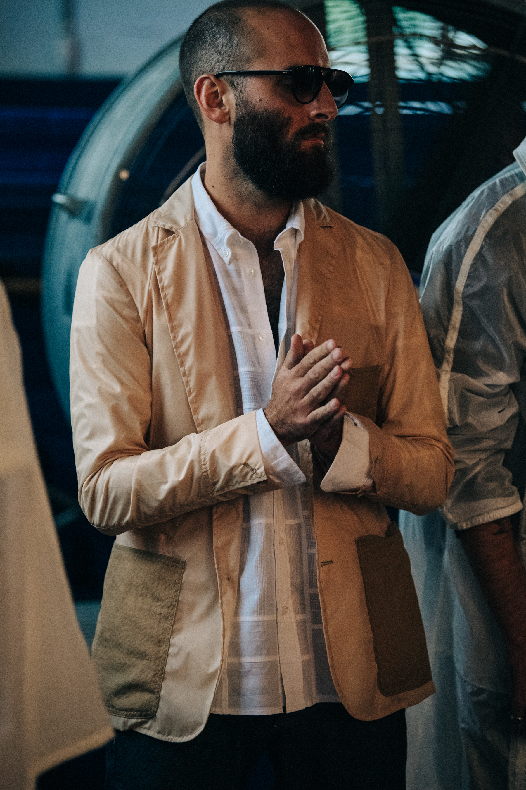 Backstage at Billy Reid show 2019