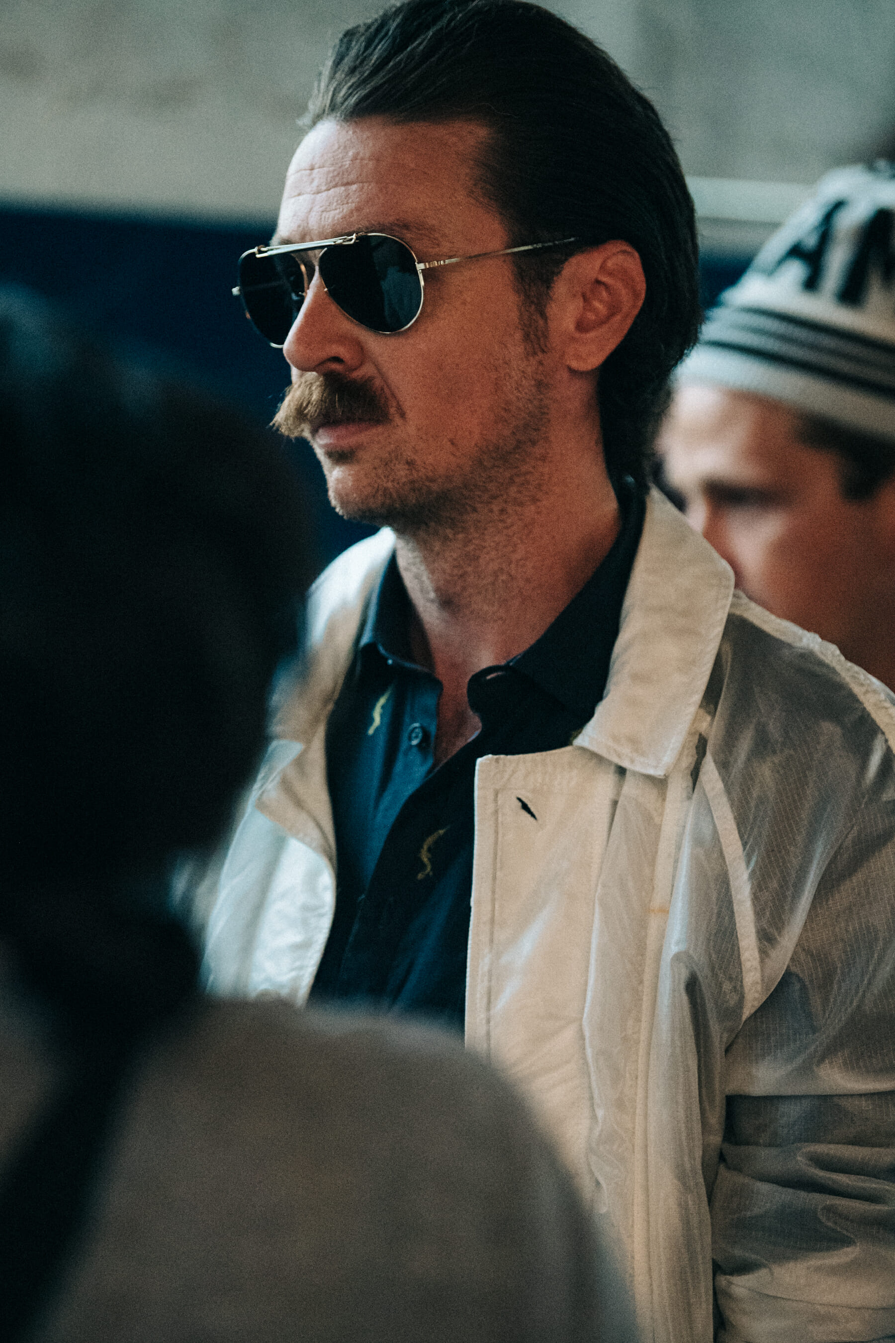Backstage at Billy Reid show 2019