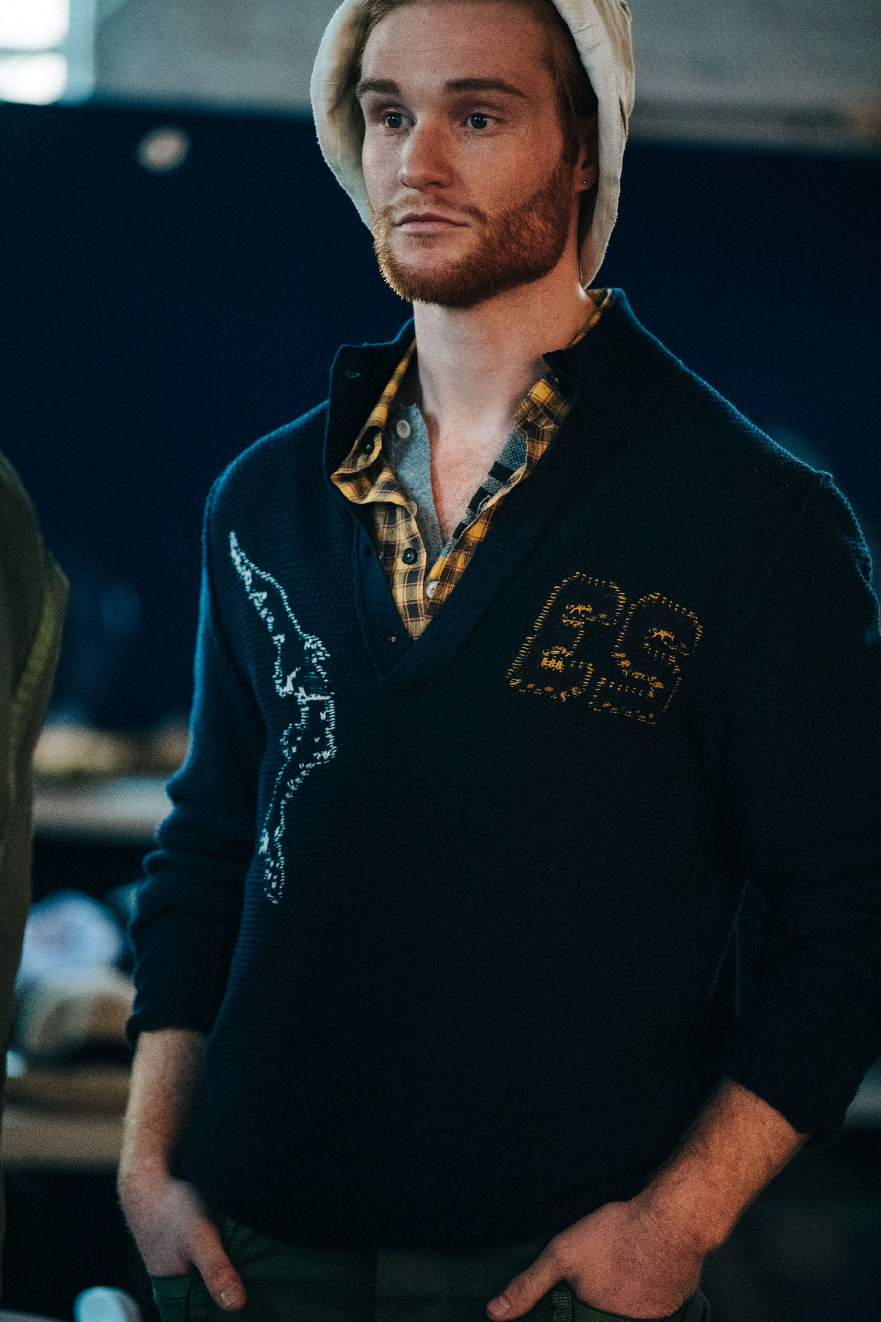 Backstage at Billy Reid show 2019