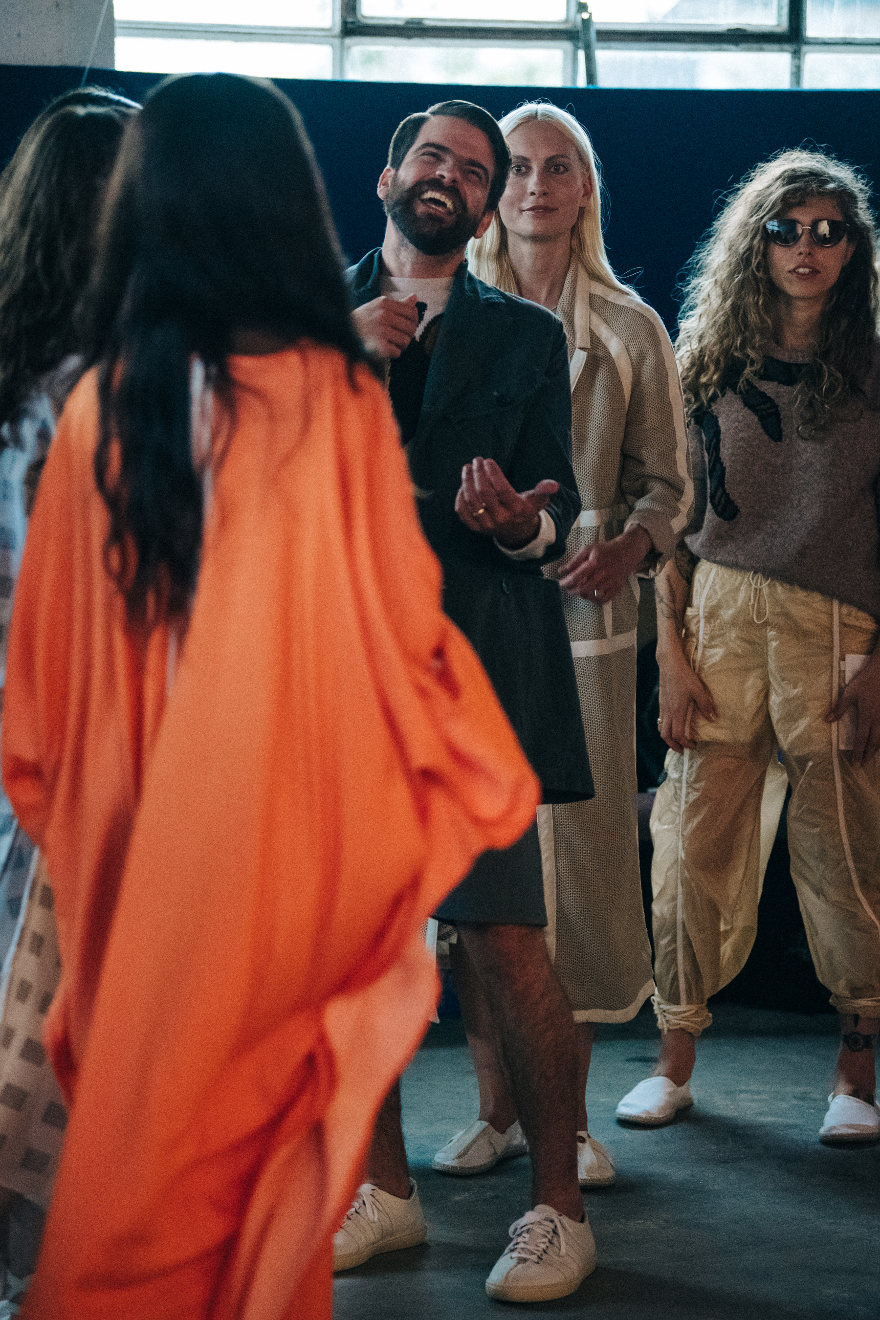 Backstage at Billy Reid show 2019