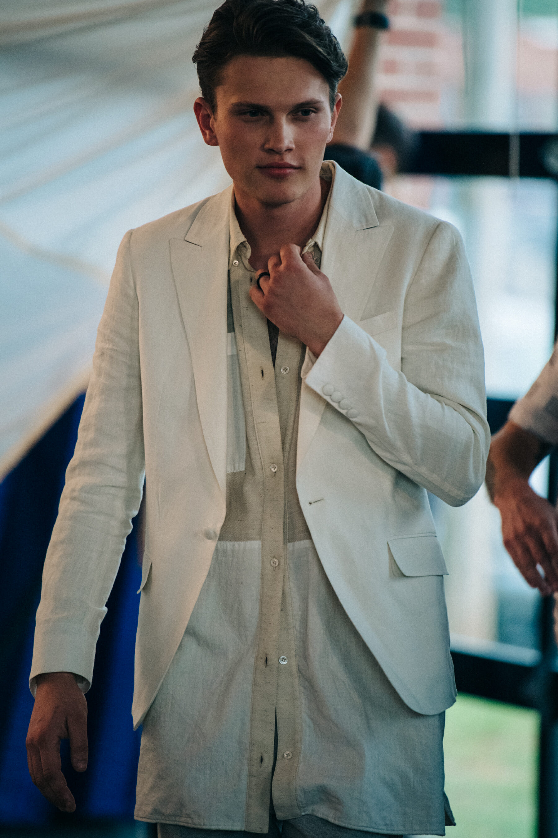 Backstage at Billy Reid show 2019