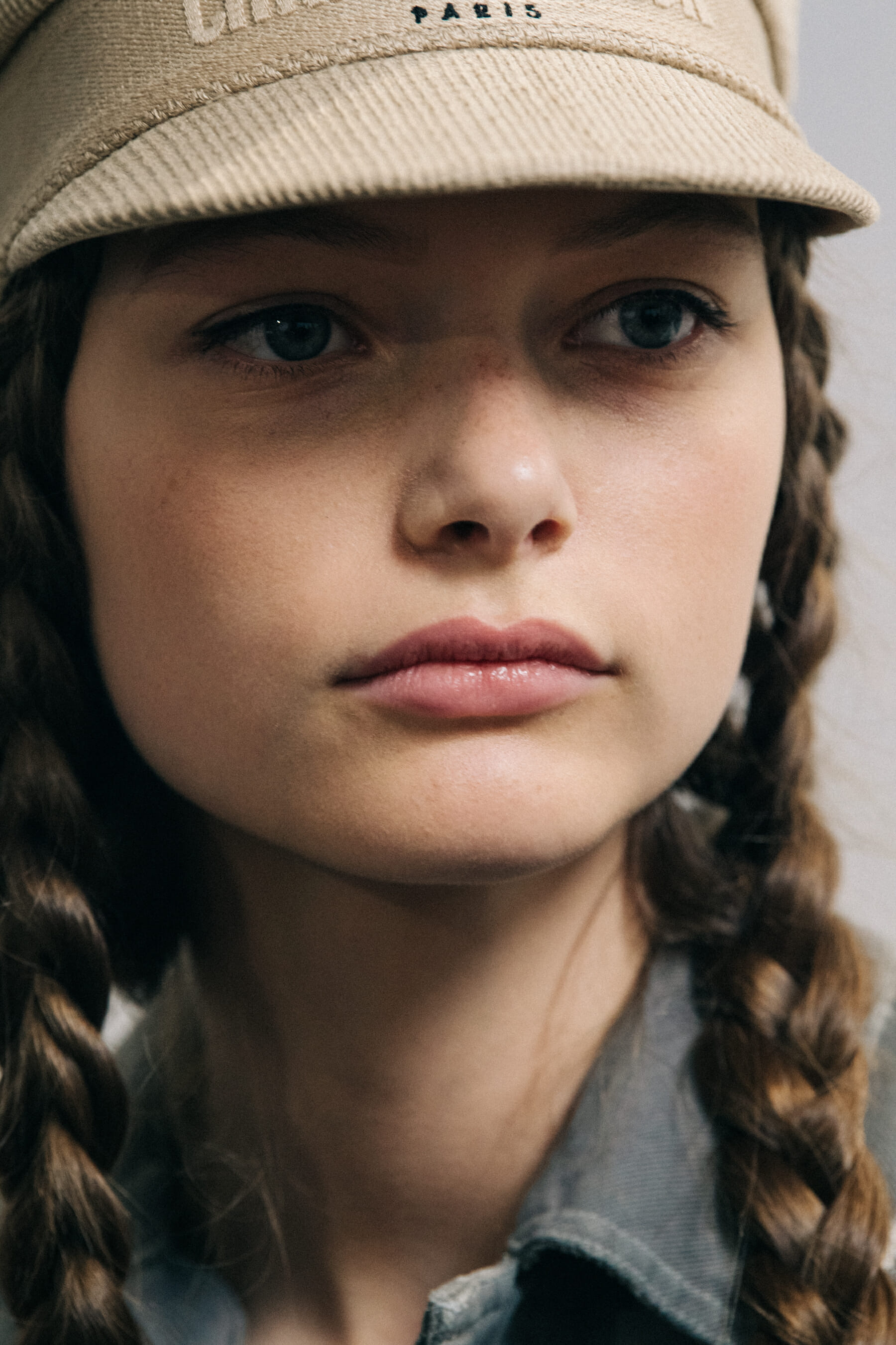Model with pigtails at Christian Dior