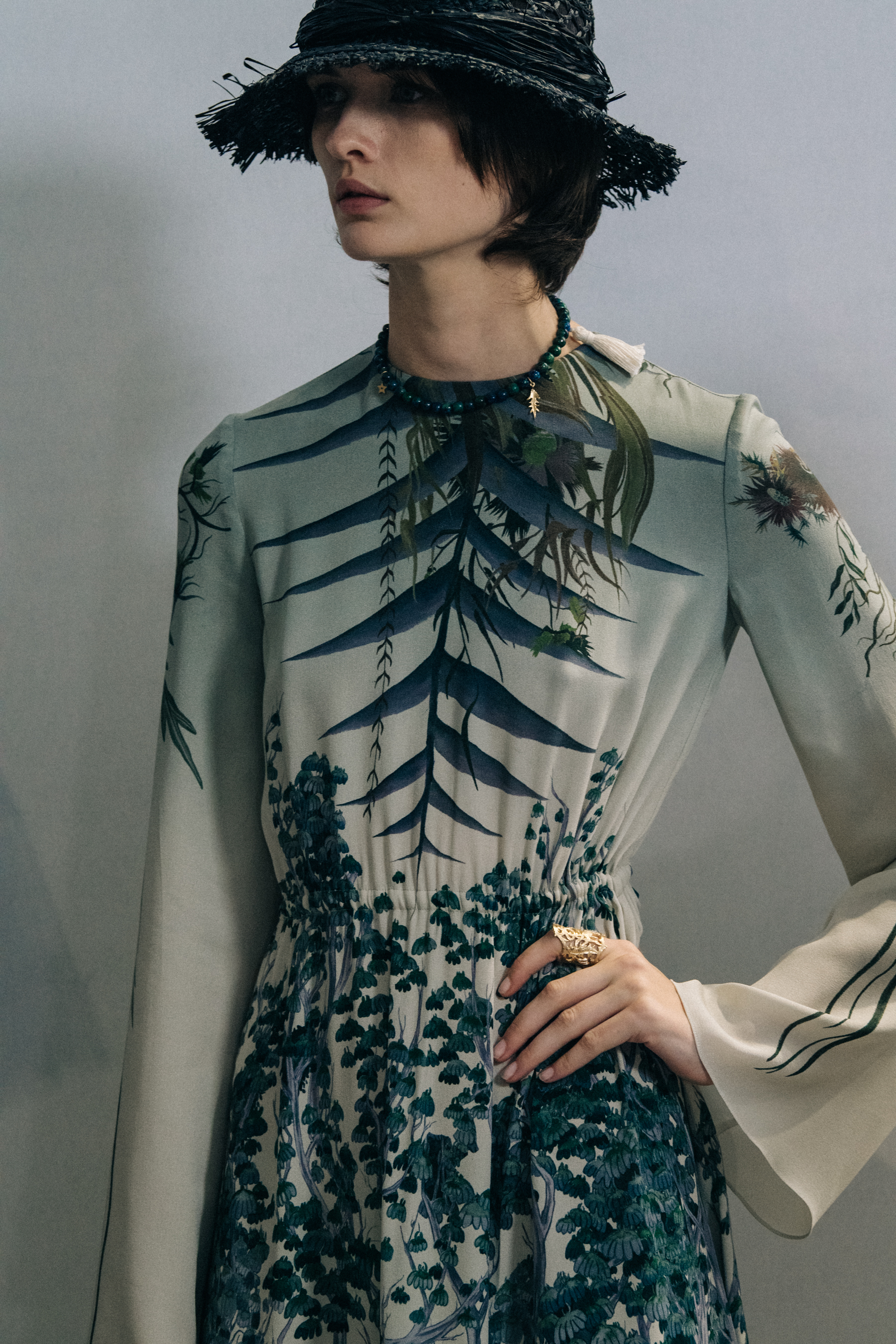 Lara Mullen backstage at Christian Dior
