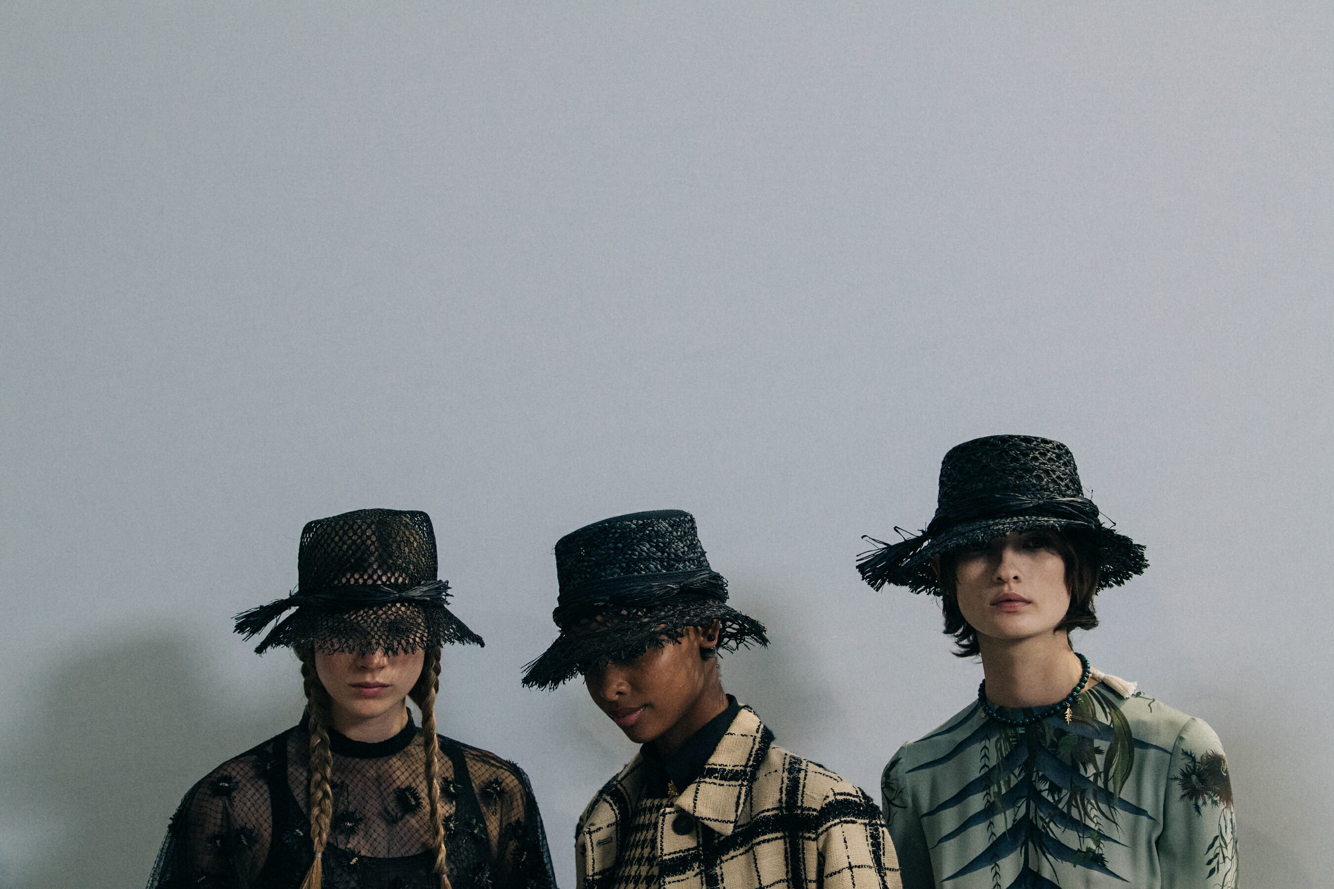 Sara Eirud backstage at Christian Dior