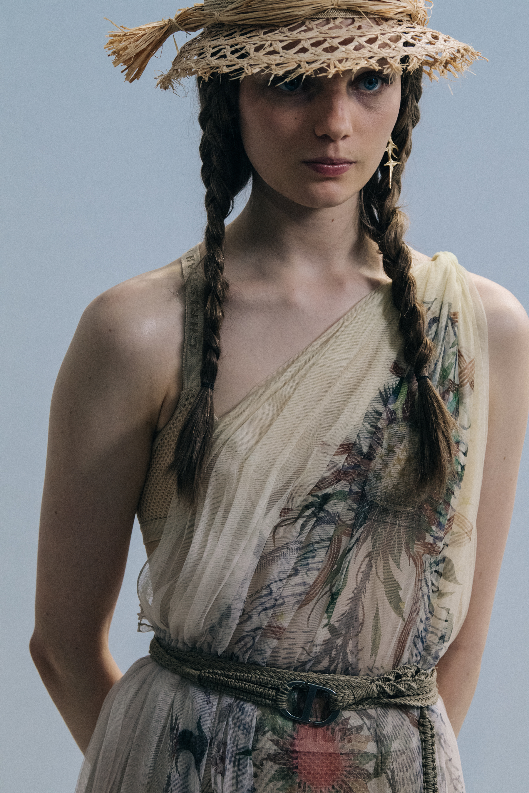 Fran Summers backstage at Christian Dior