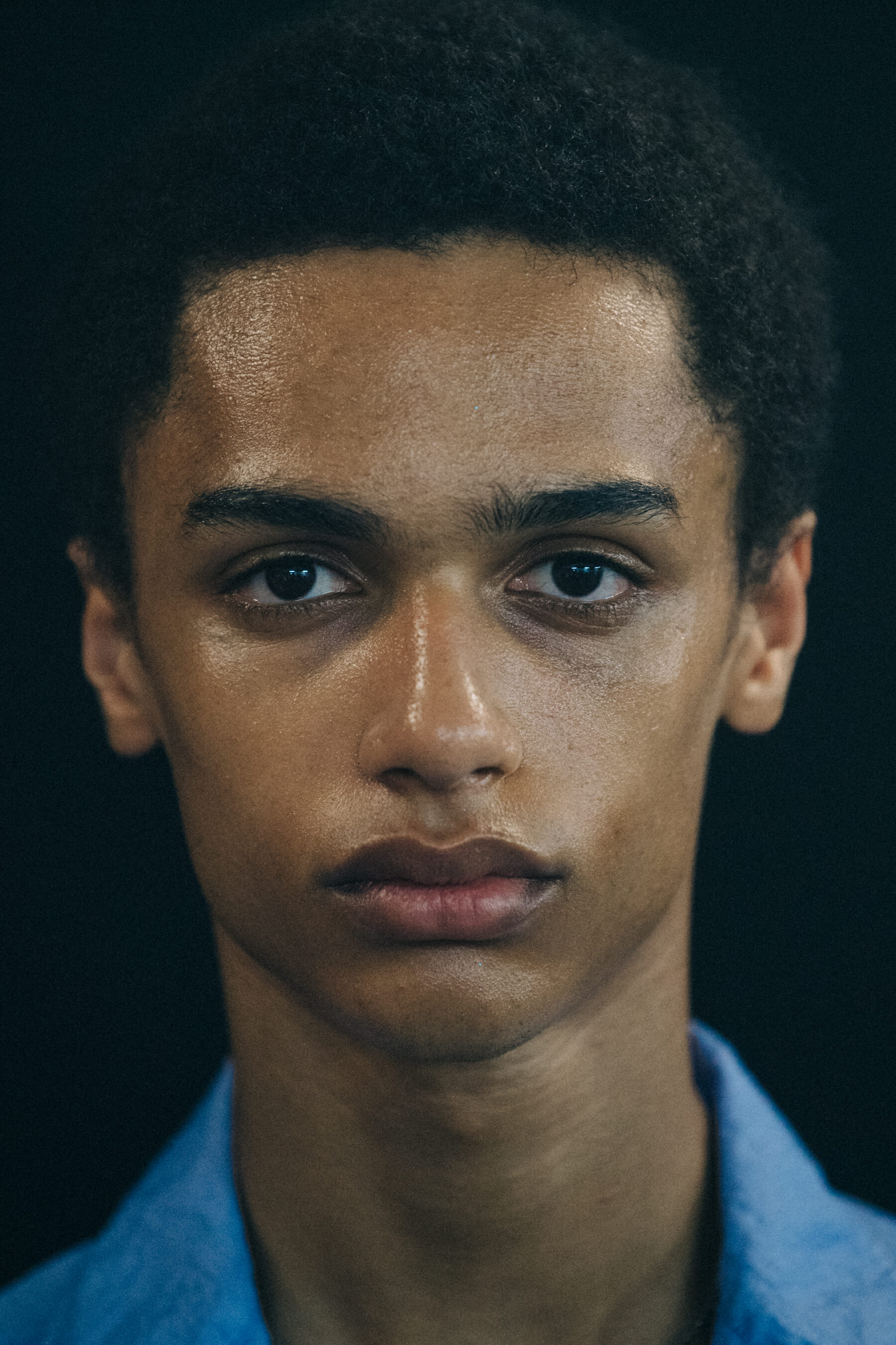 Portrait of model at Kenzo