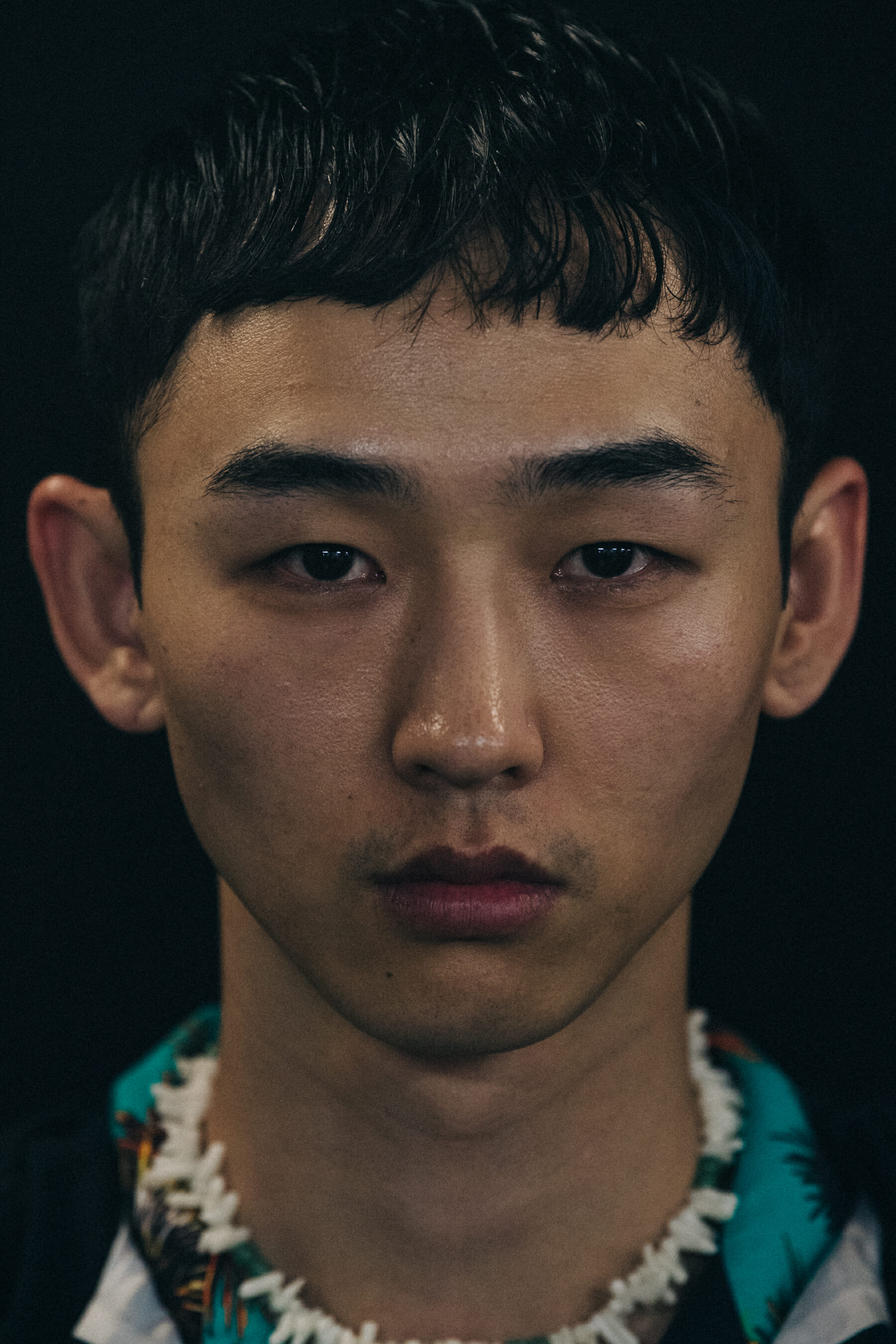 Peng Tsubuasa Lu backstage at Kenzo