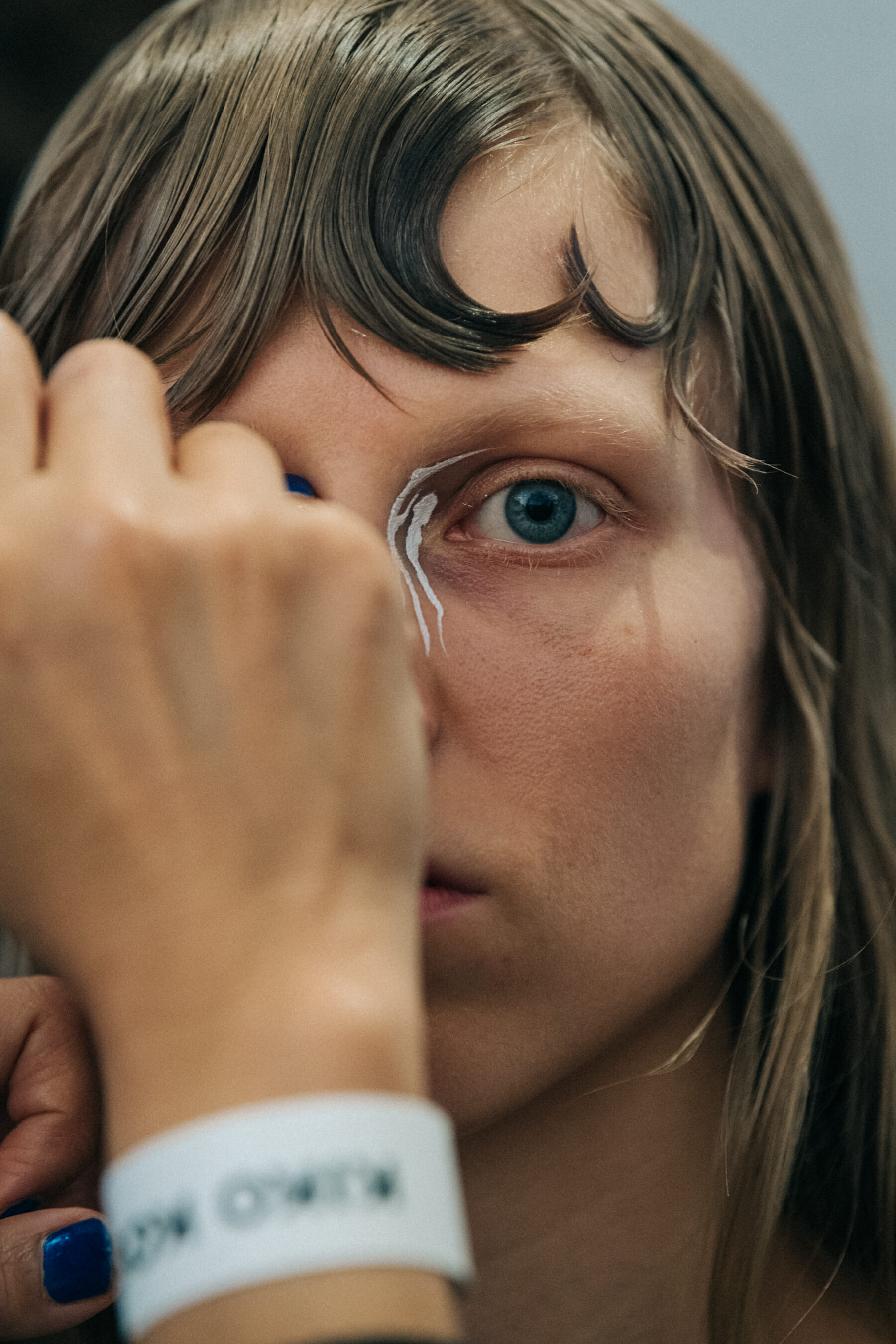 Models in hair and makeup at Kiko Kostadinov