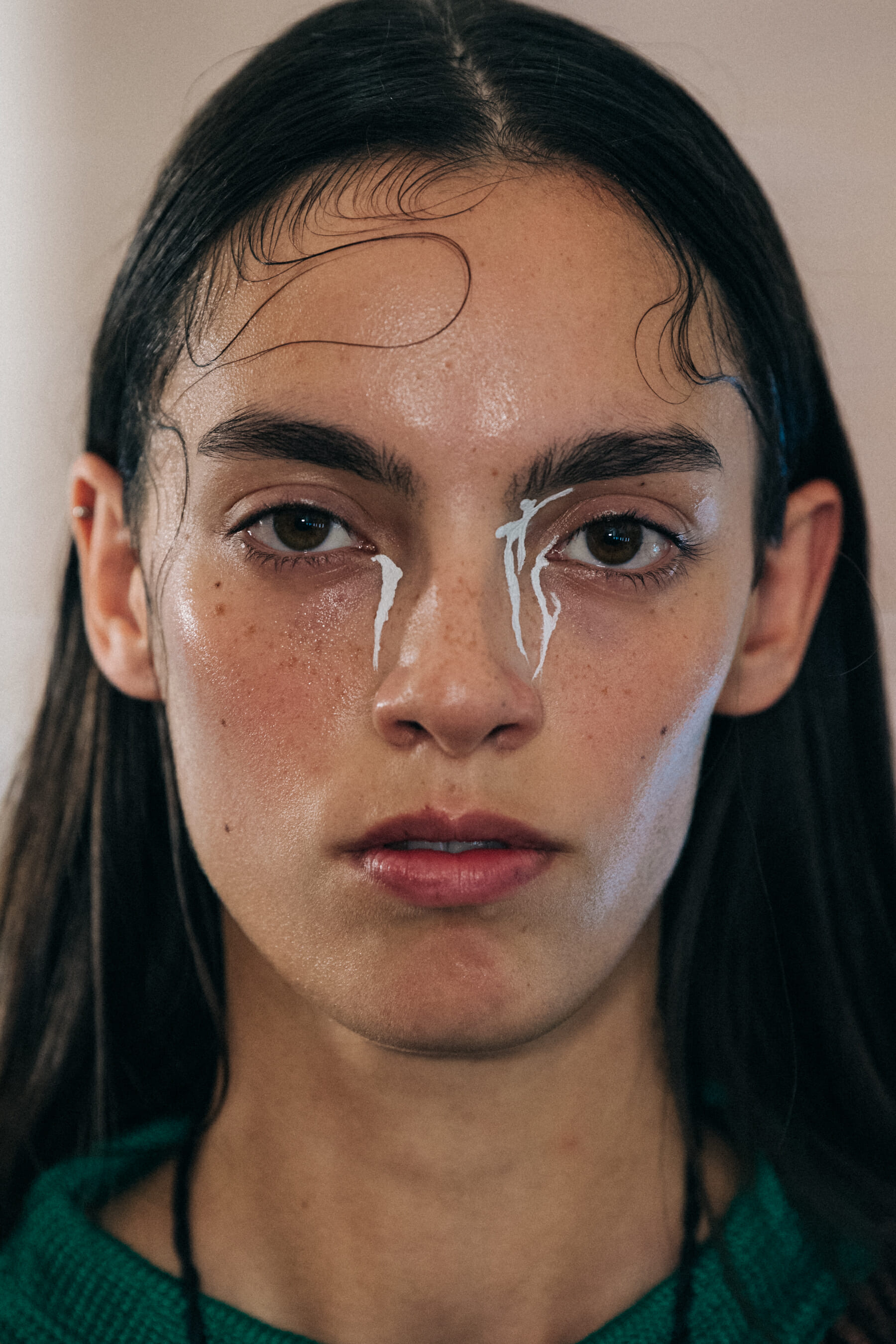 Portrait of model with eye makeup