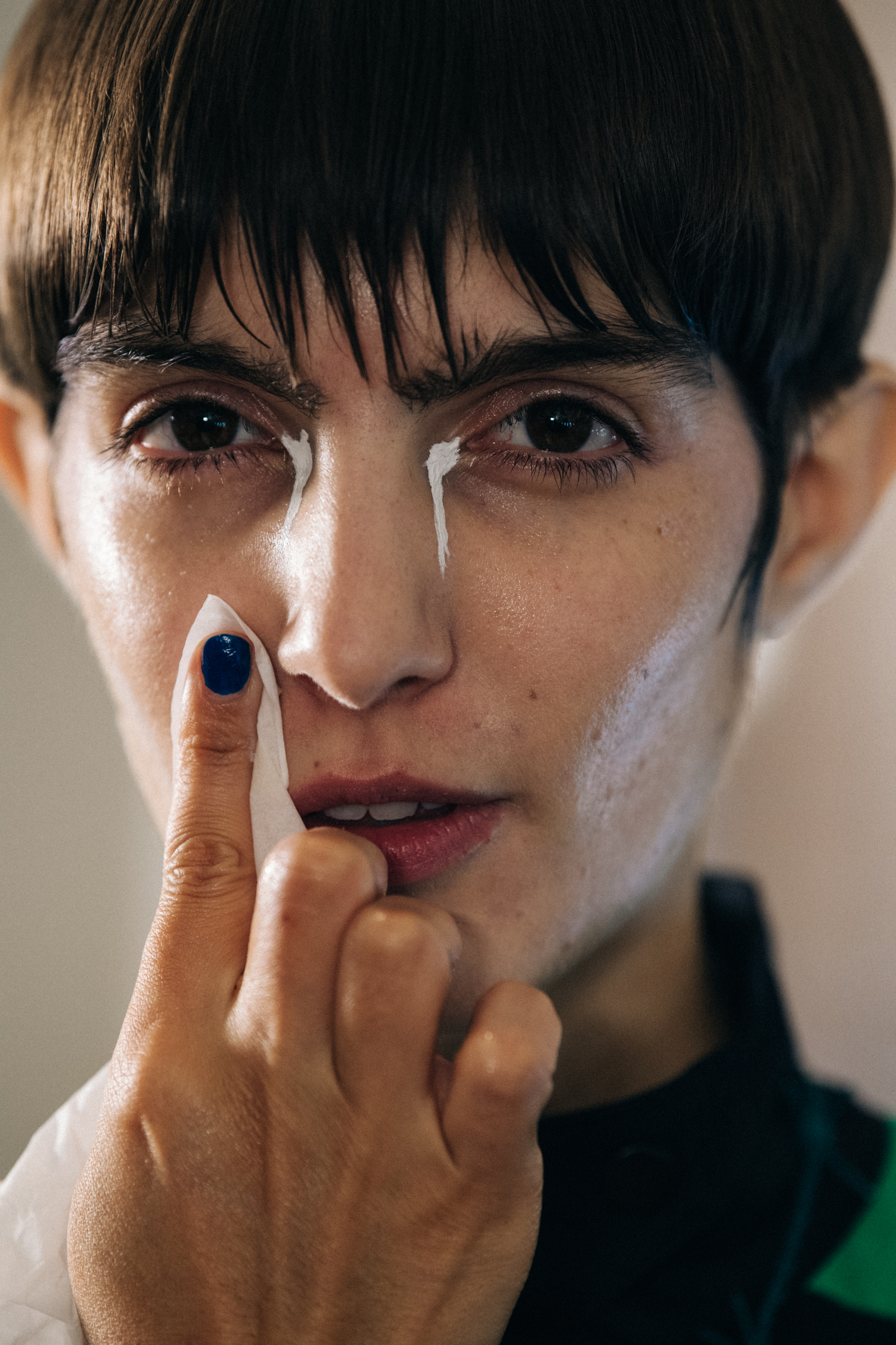 Models in hair and makeup at Kiko Kostadinov