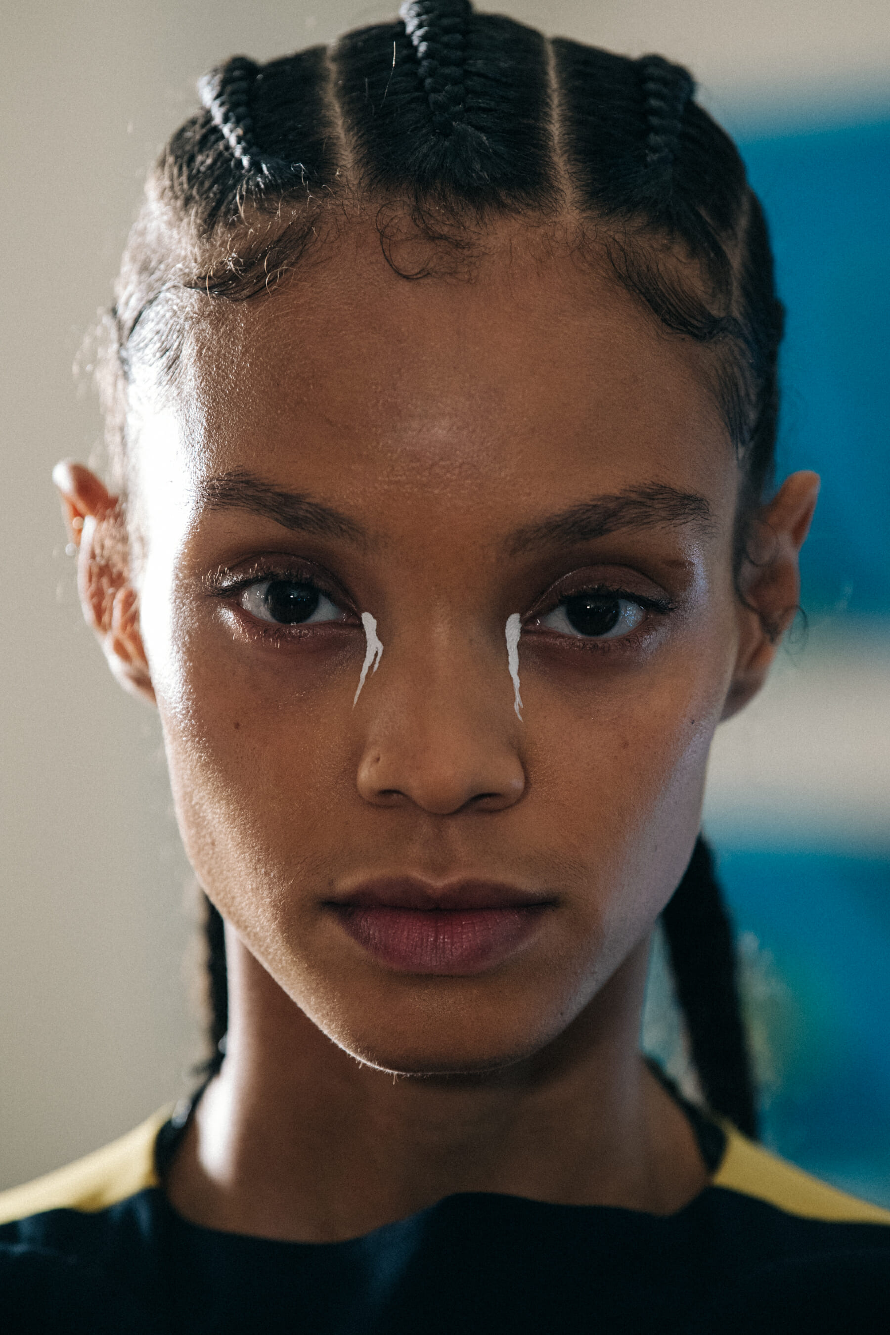Portrait of model with eye makeup