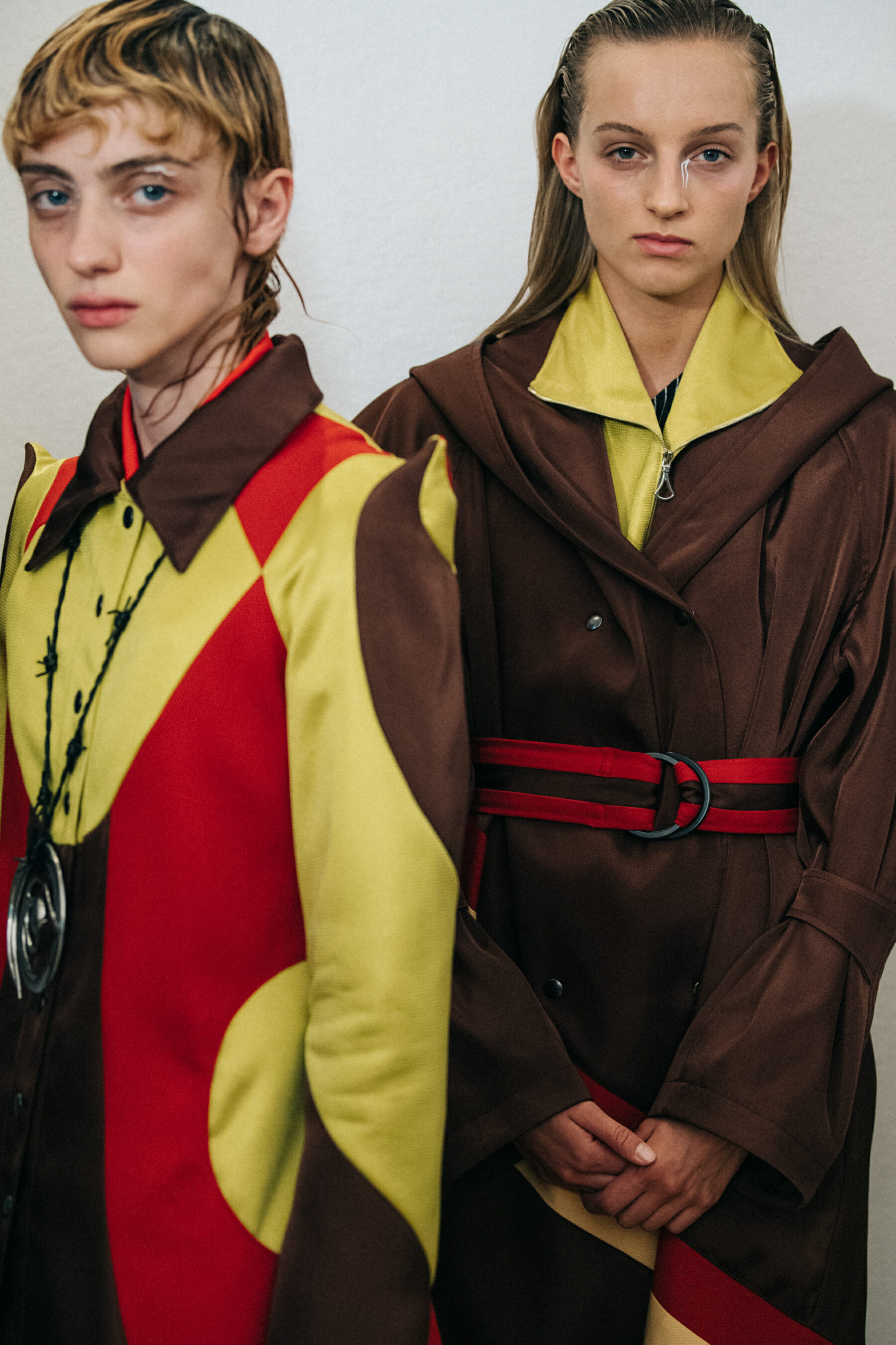 Hebe Flury backstage at Kiko Kostadinov