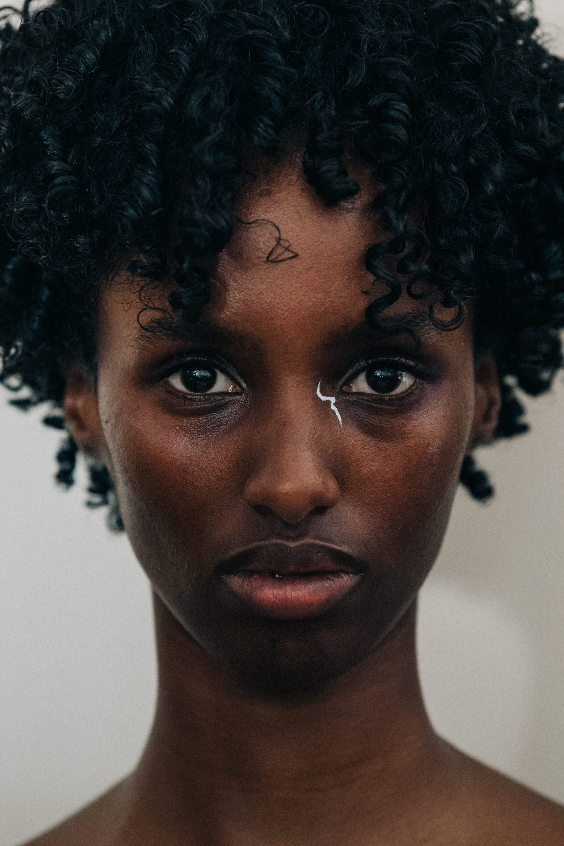Portrait of model with eye makeup