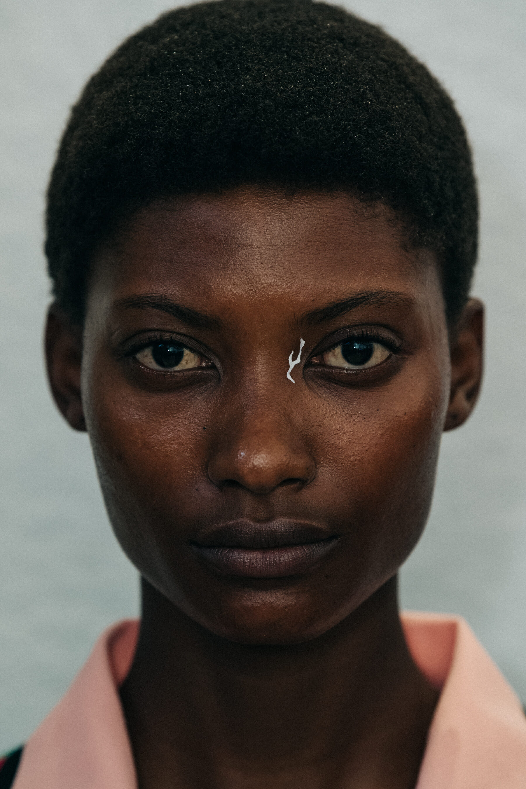 Mame Thiane Camara backstage at Kiko Kostadinov