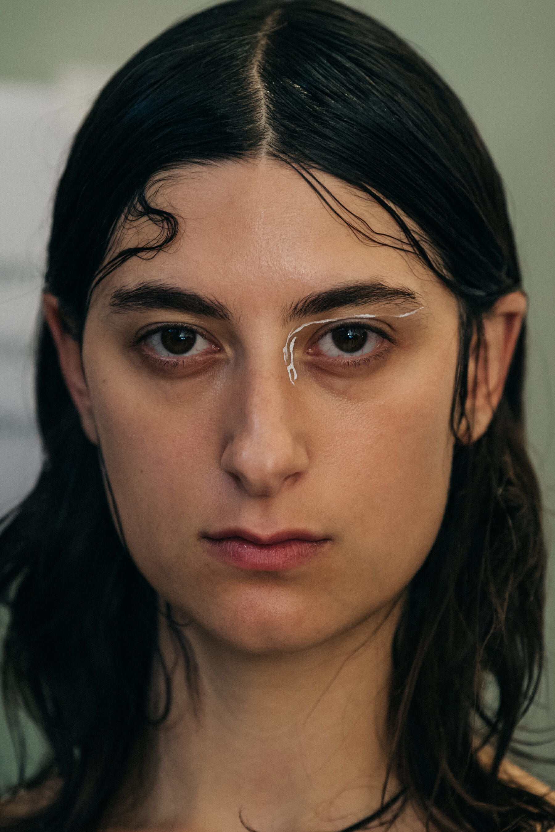 Portrait of model with eye makeup