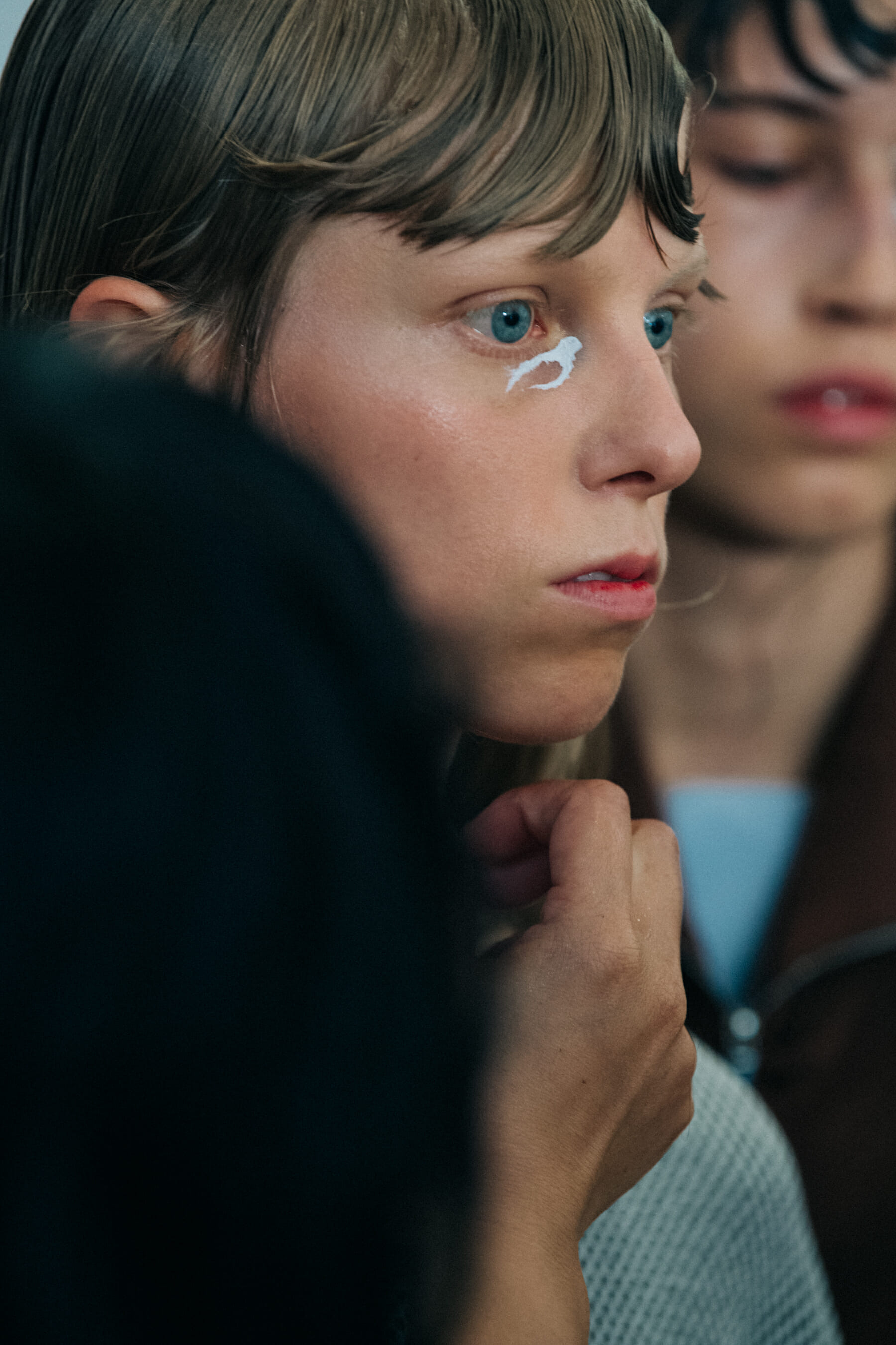 Models in hair and makeup at Kiko Kostadinov