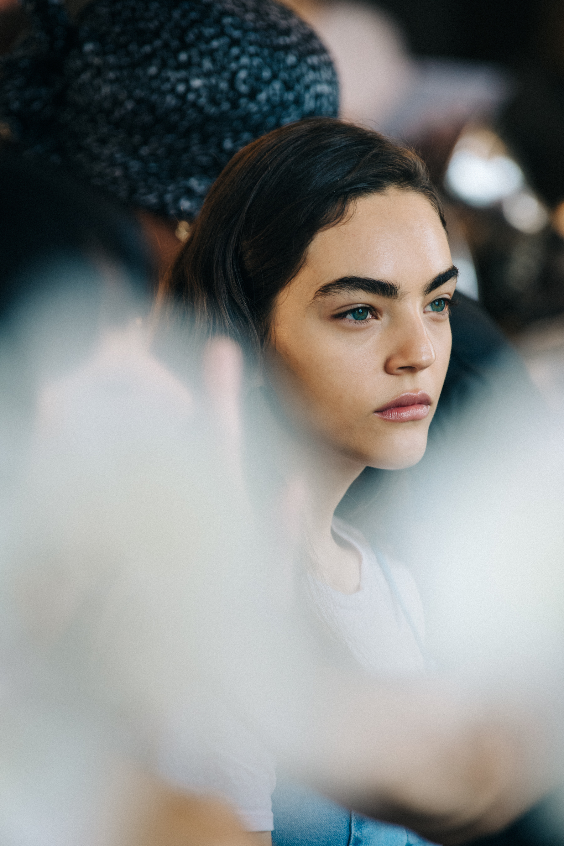 Wilson Gay backstage at Mansur Gavriel