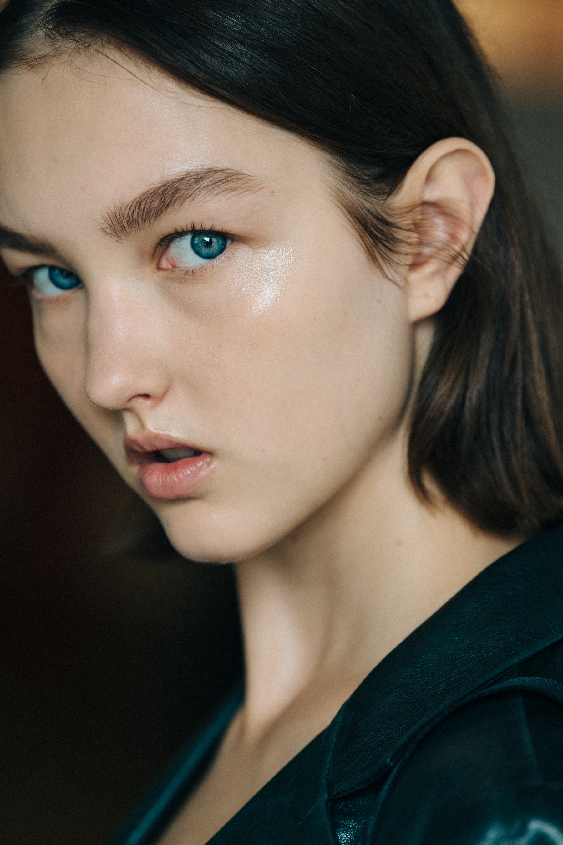 Nastya Cherkasova backstage at Mansur Gavriel