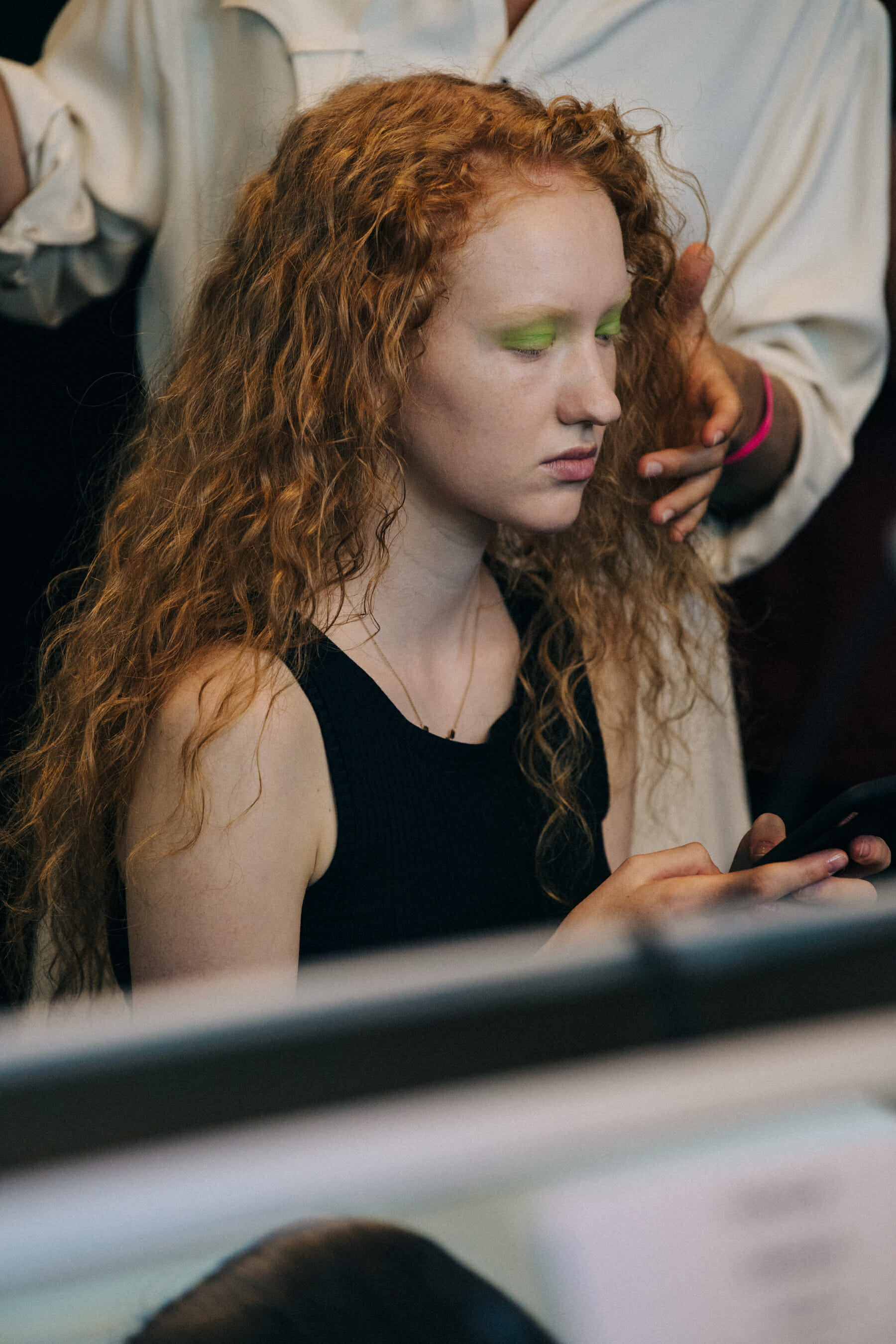 Ruth Mara Bouwmeester backstage at Mansur Gavriel