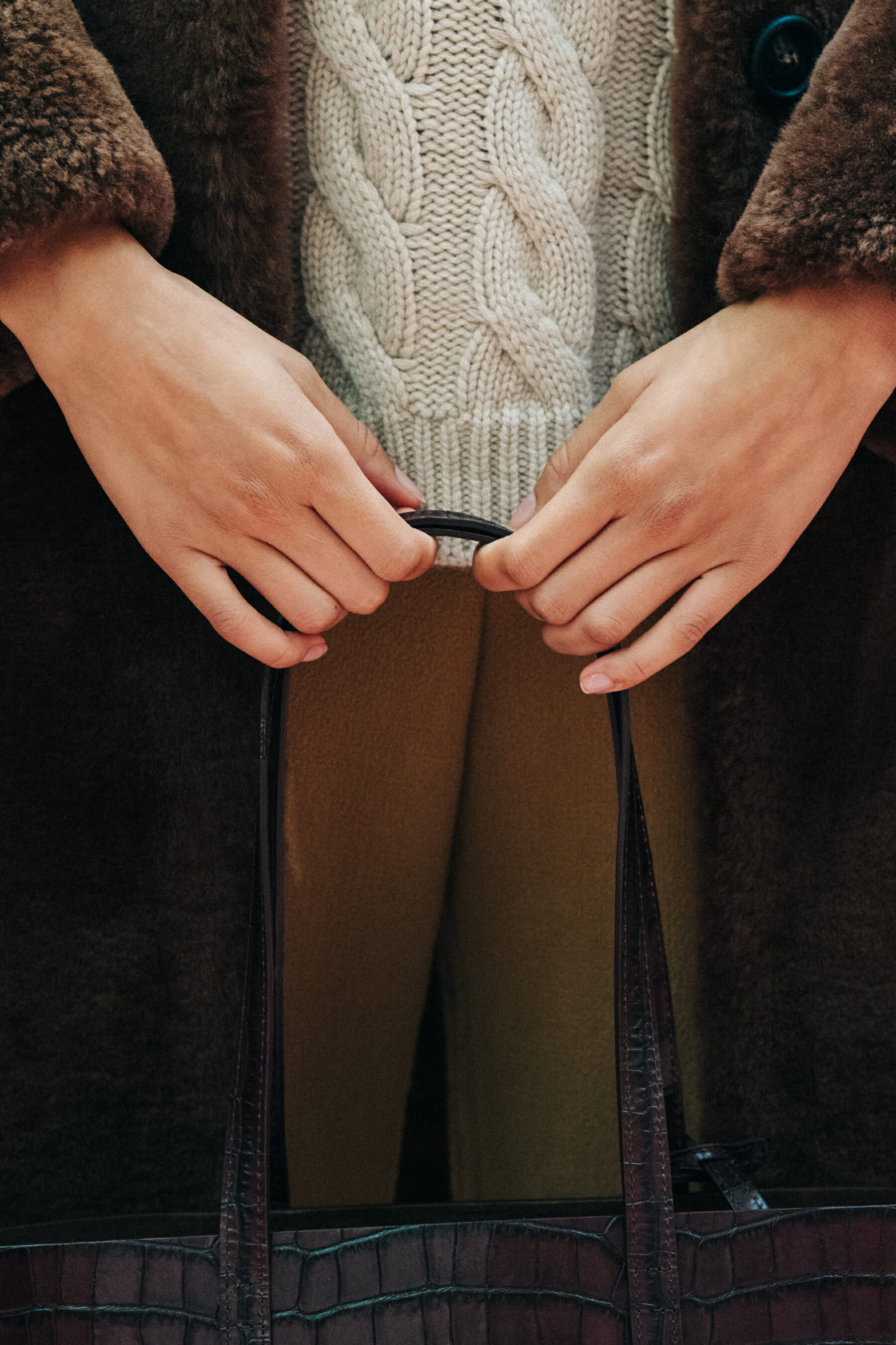 Amandine Pouilly backstage at Mansur Gavriel