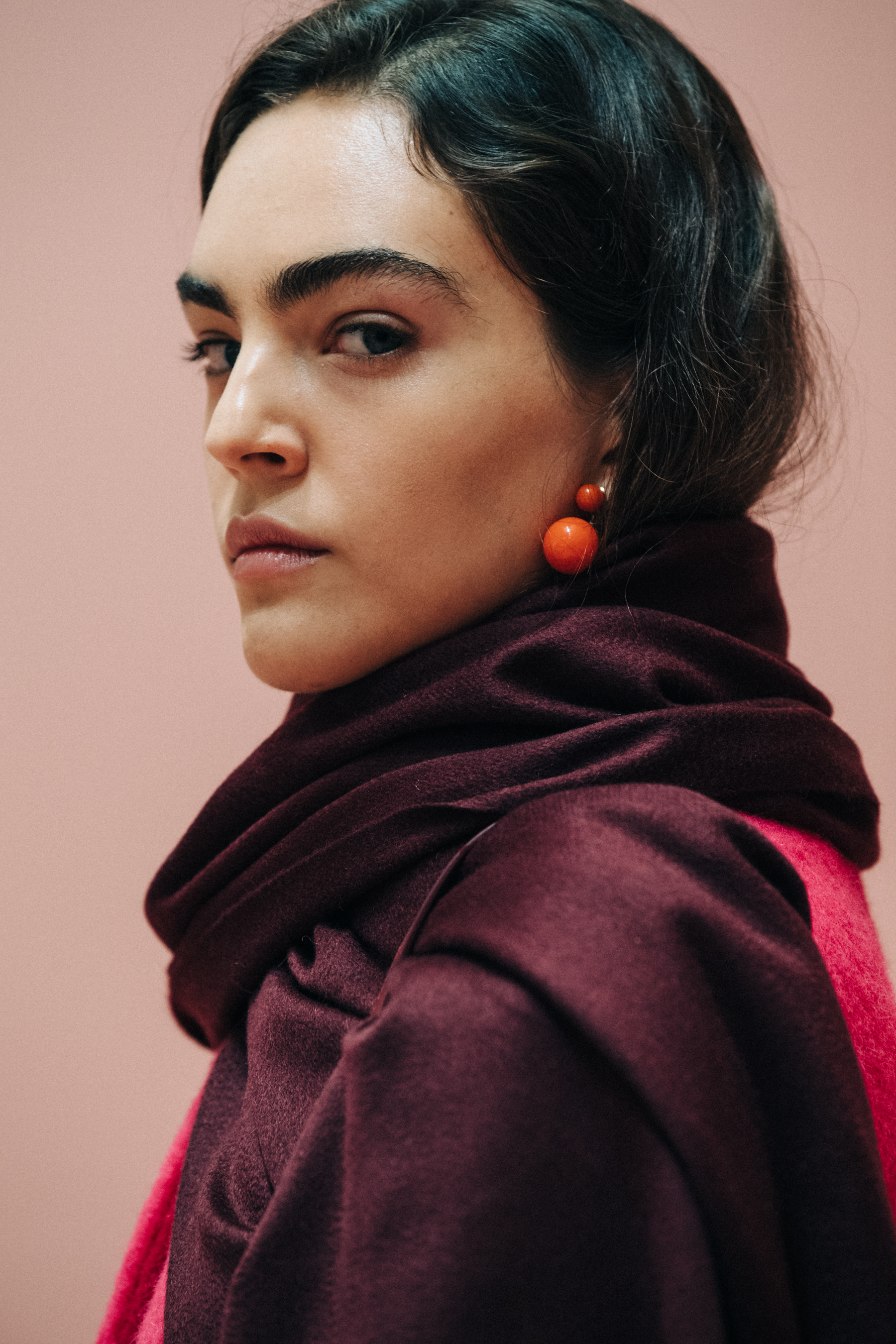 Wilson Gay backstage at Mansur Gavriel