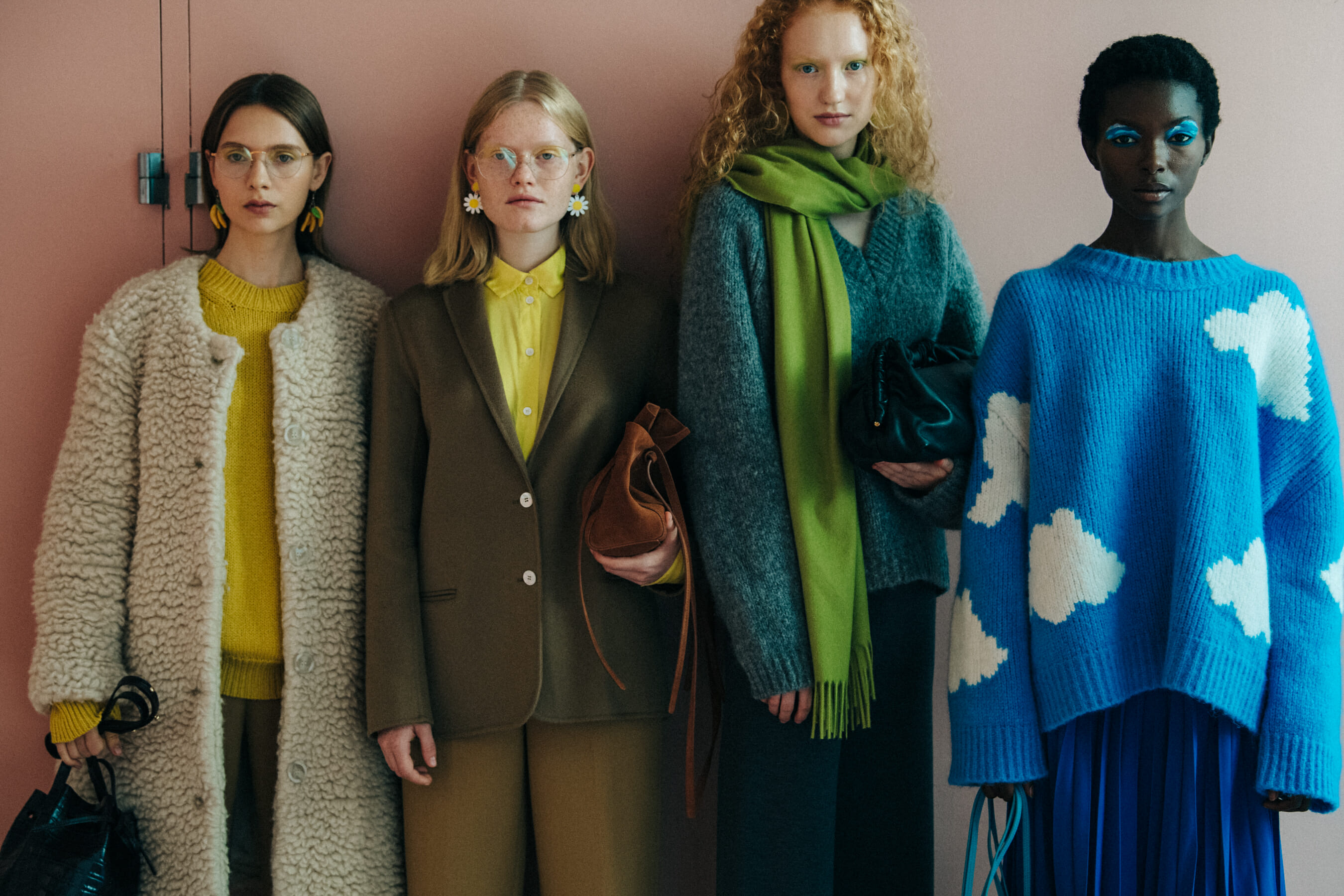 Sasha Frolova backstage at Mansur Gavriel