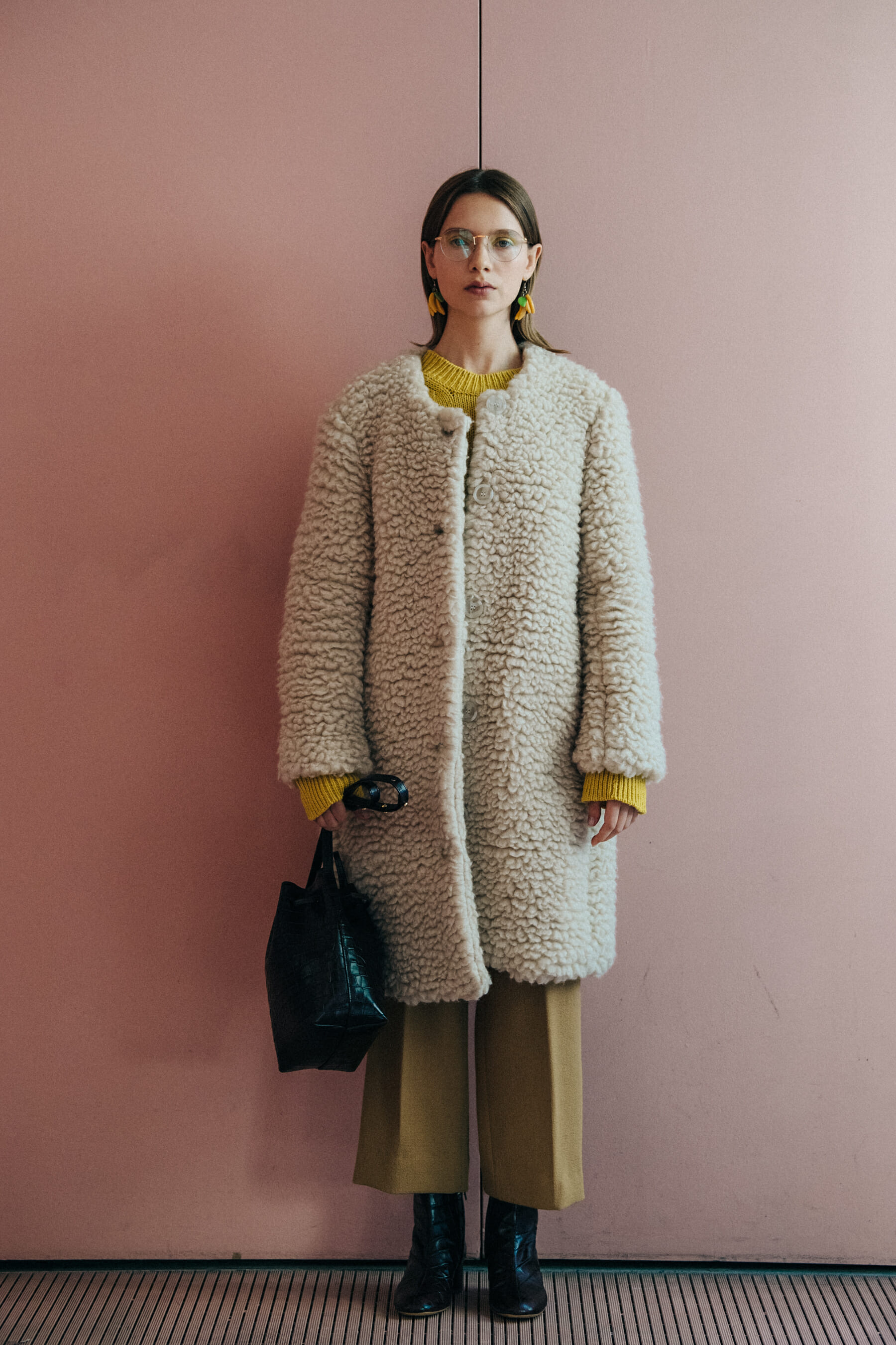 Sasha Frolova backstage at Mansur Gavriel