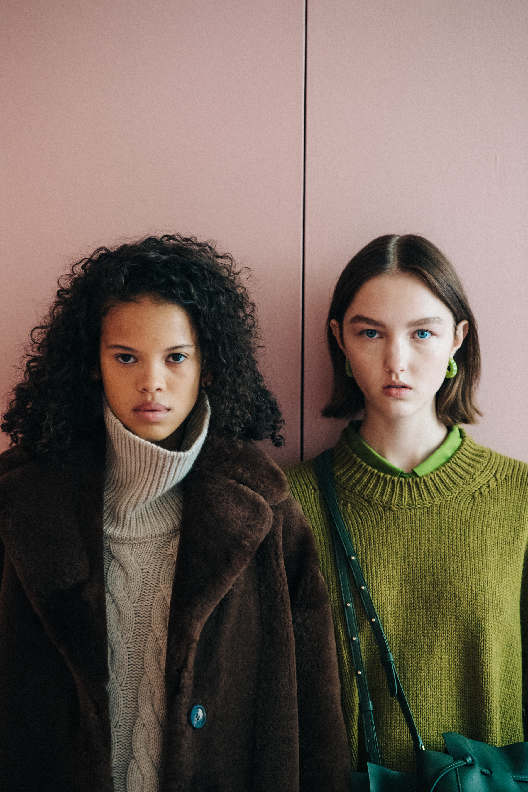 Amandine Pouilly backstage at Mansur Gavriel