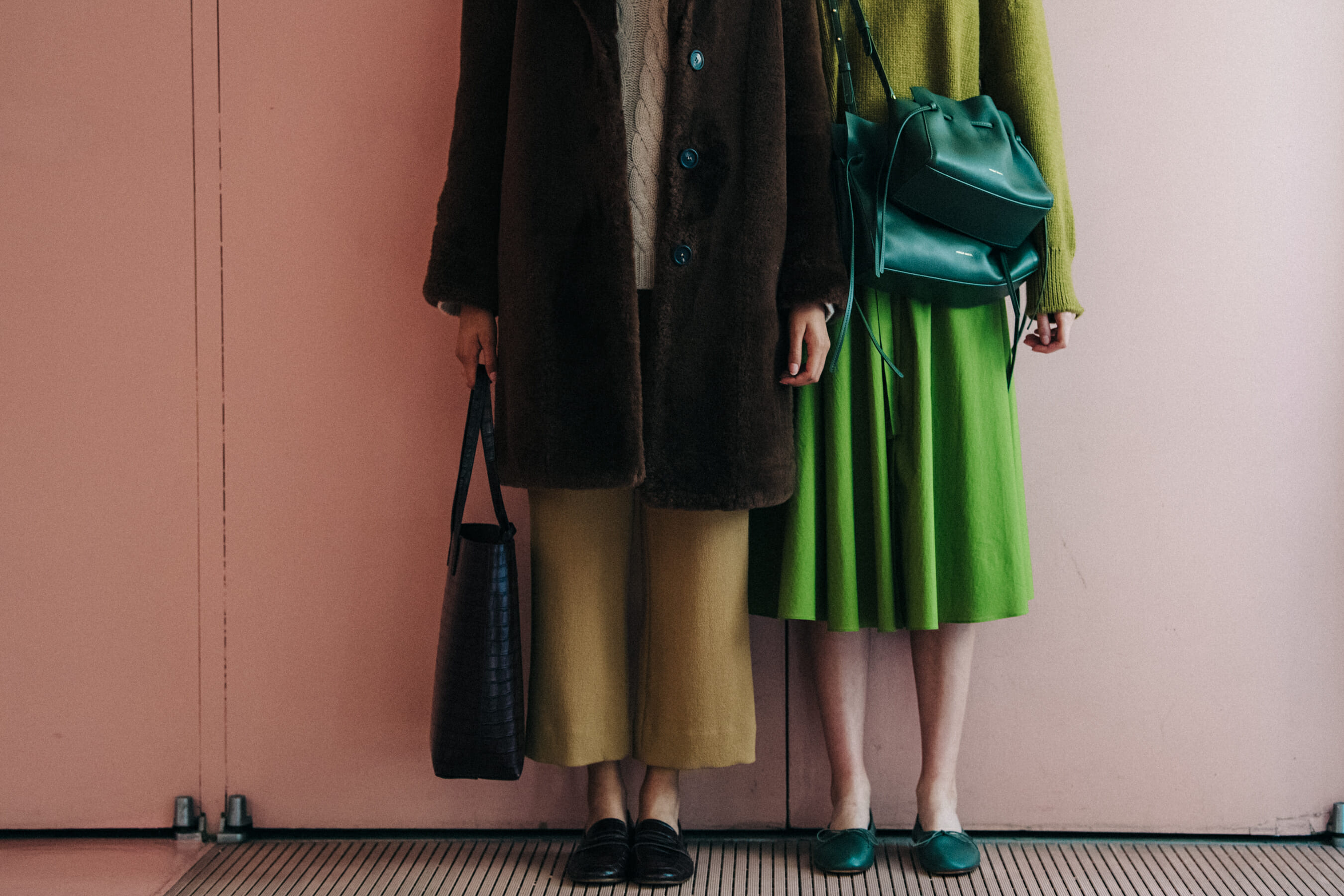Amandine Pouilly backstage at Mansur Gavriel