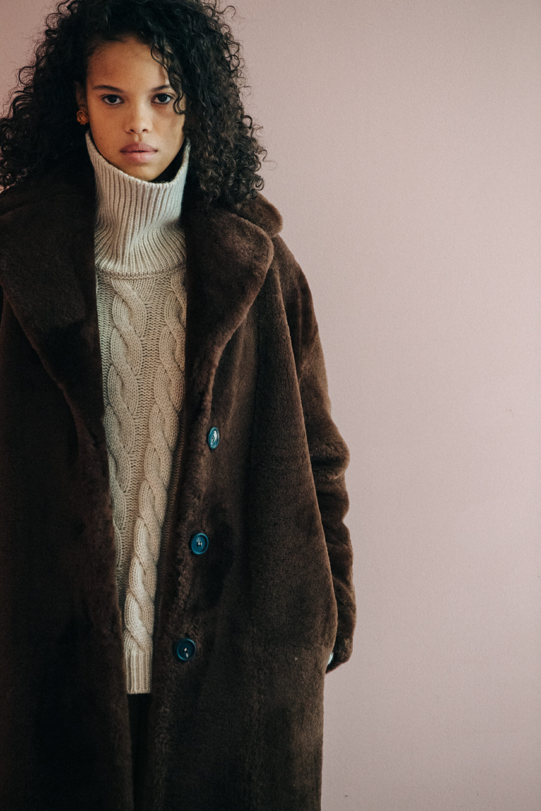 Amandine Pouilly backstage at Mansur Gavriel