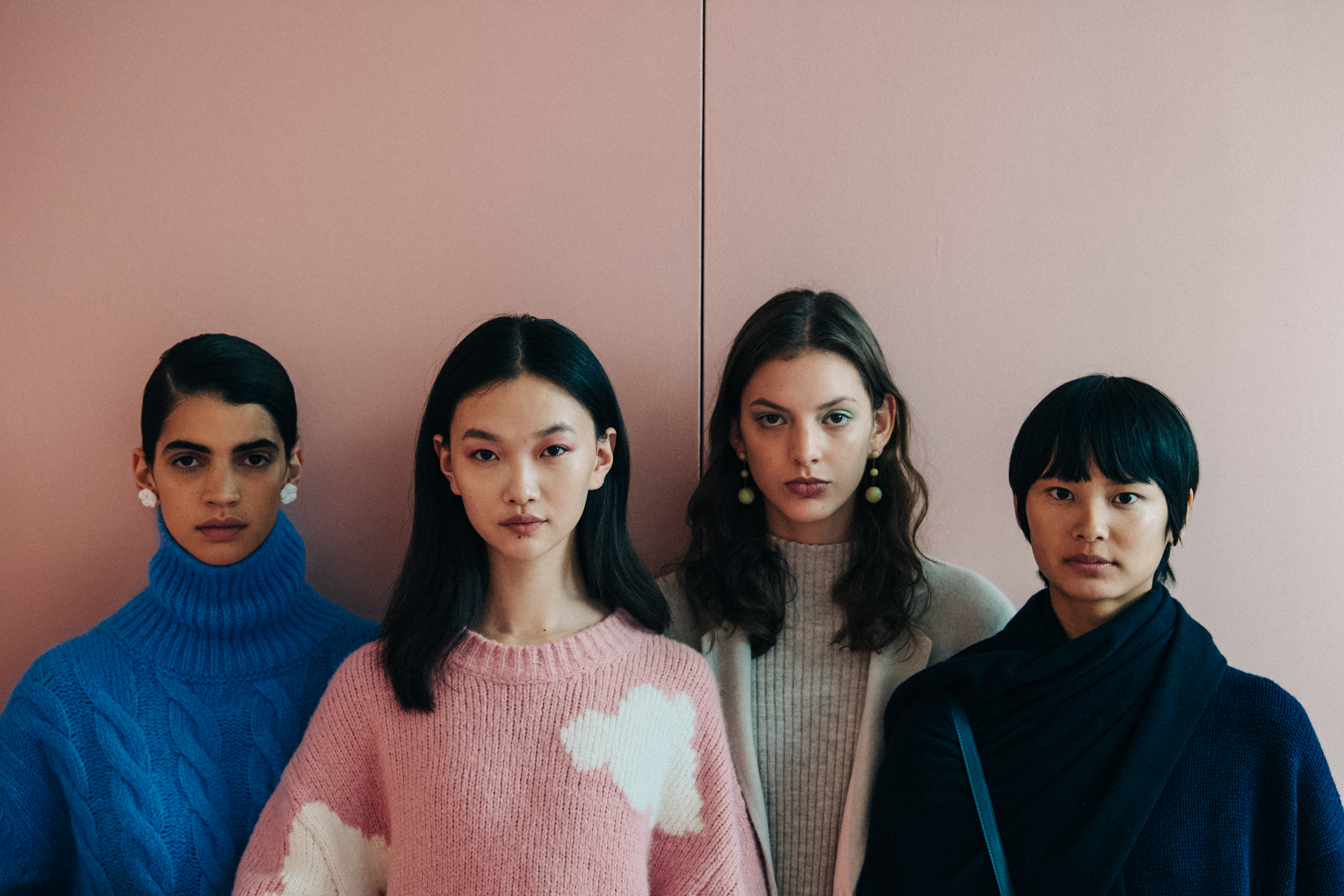 Irene Guarenas backstage at Mansur Gavriel