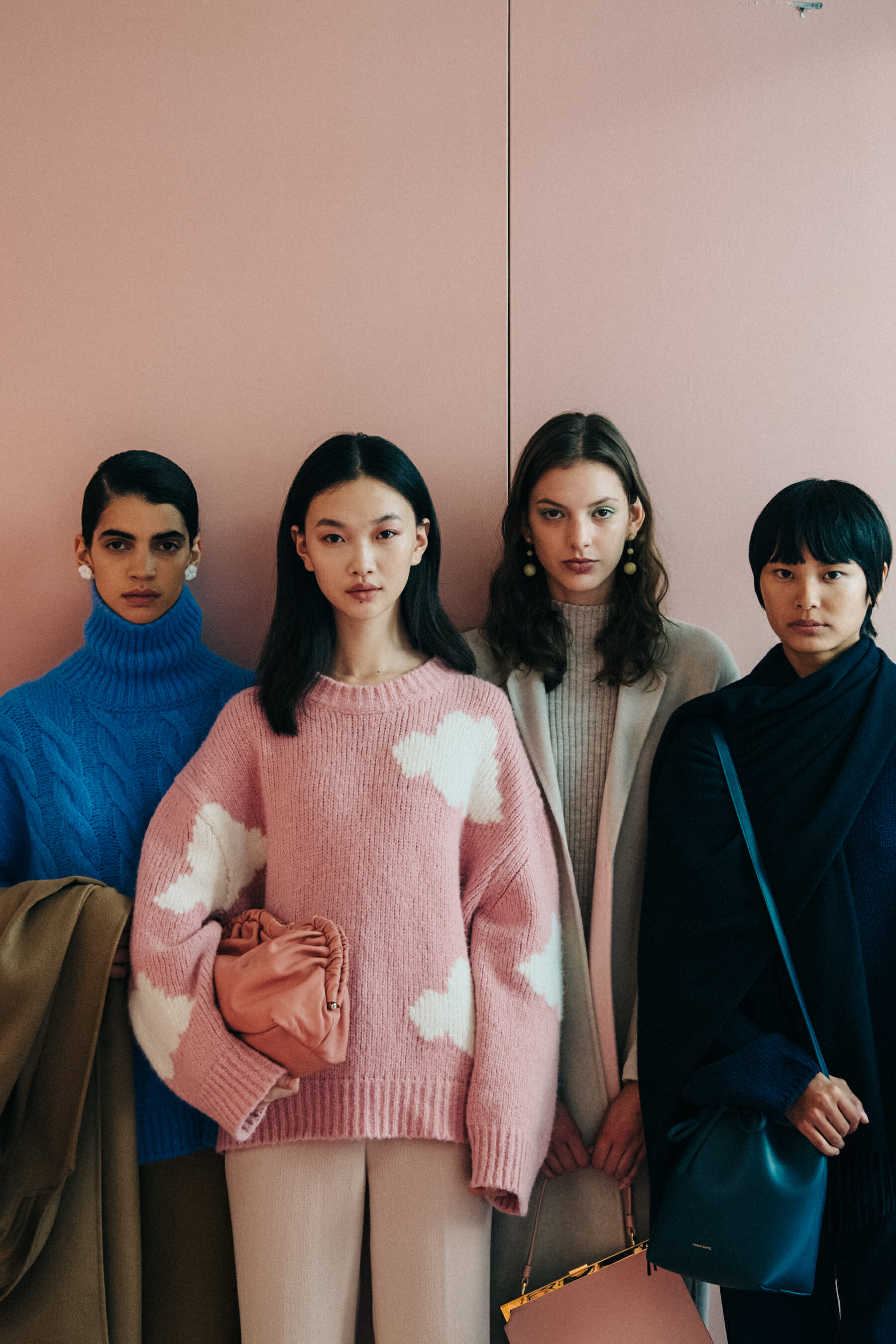 Irene Guarenas backstage at Mansur Gavriel