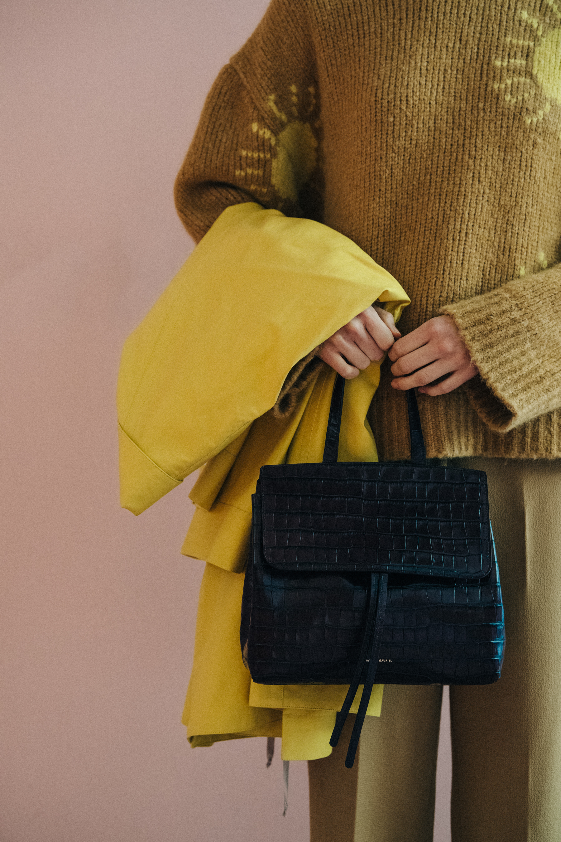 Maisie Dunlop backstage at Mansur Gavriel