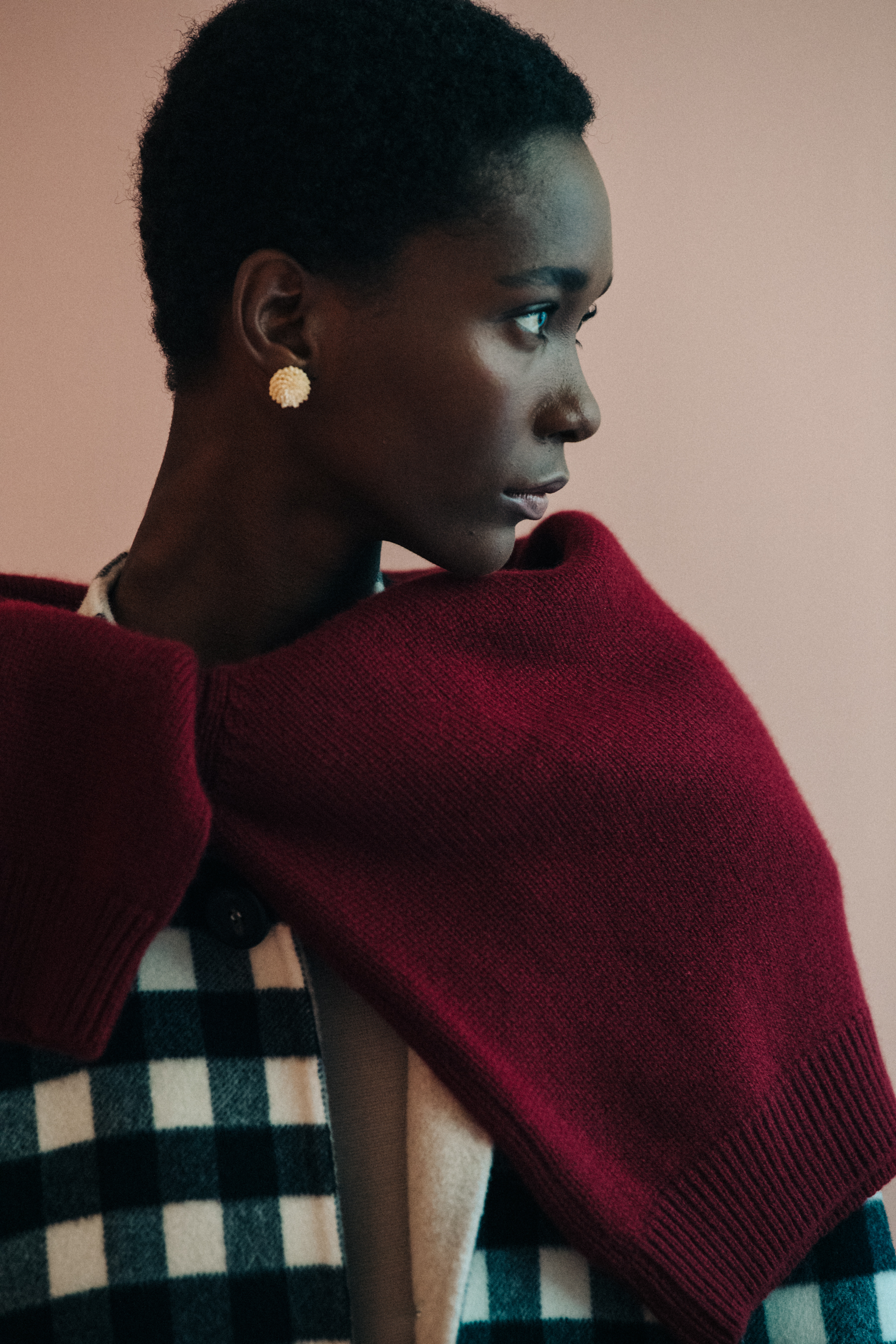 Mahany Pery backstage at Mansur Gavriel